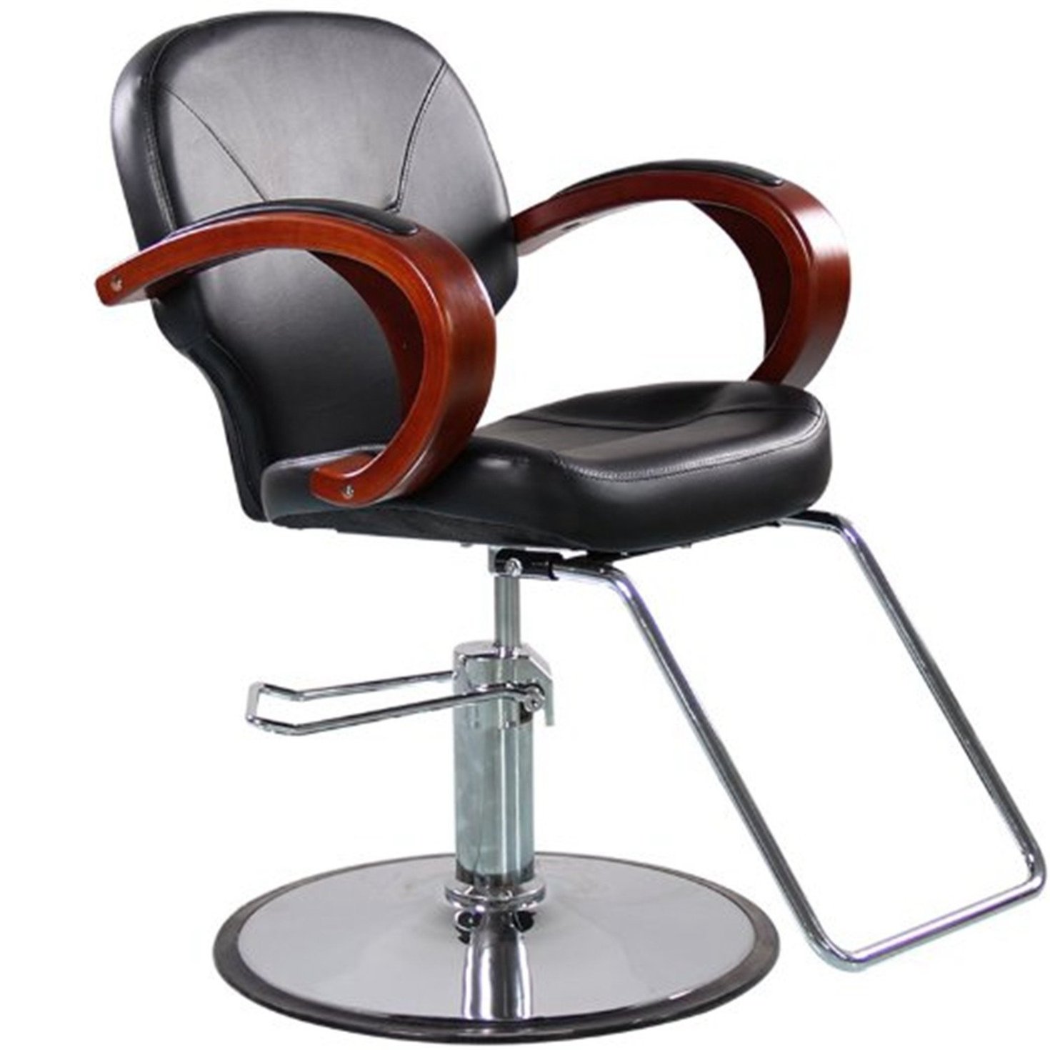 FlagBeauty Hydraulic Styling Barber Chair - Professional Salon Equipment for Hair Styling & Beauty Services, Adjustable Height Black Salon Chair (Ideal for Barber Shops, Hair Salons & Home Use)