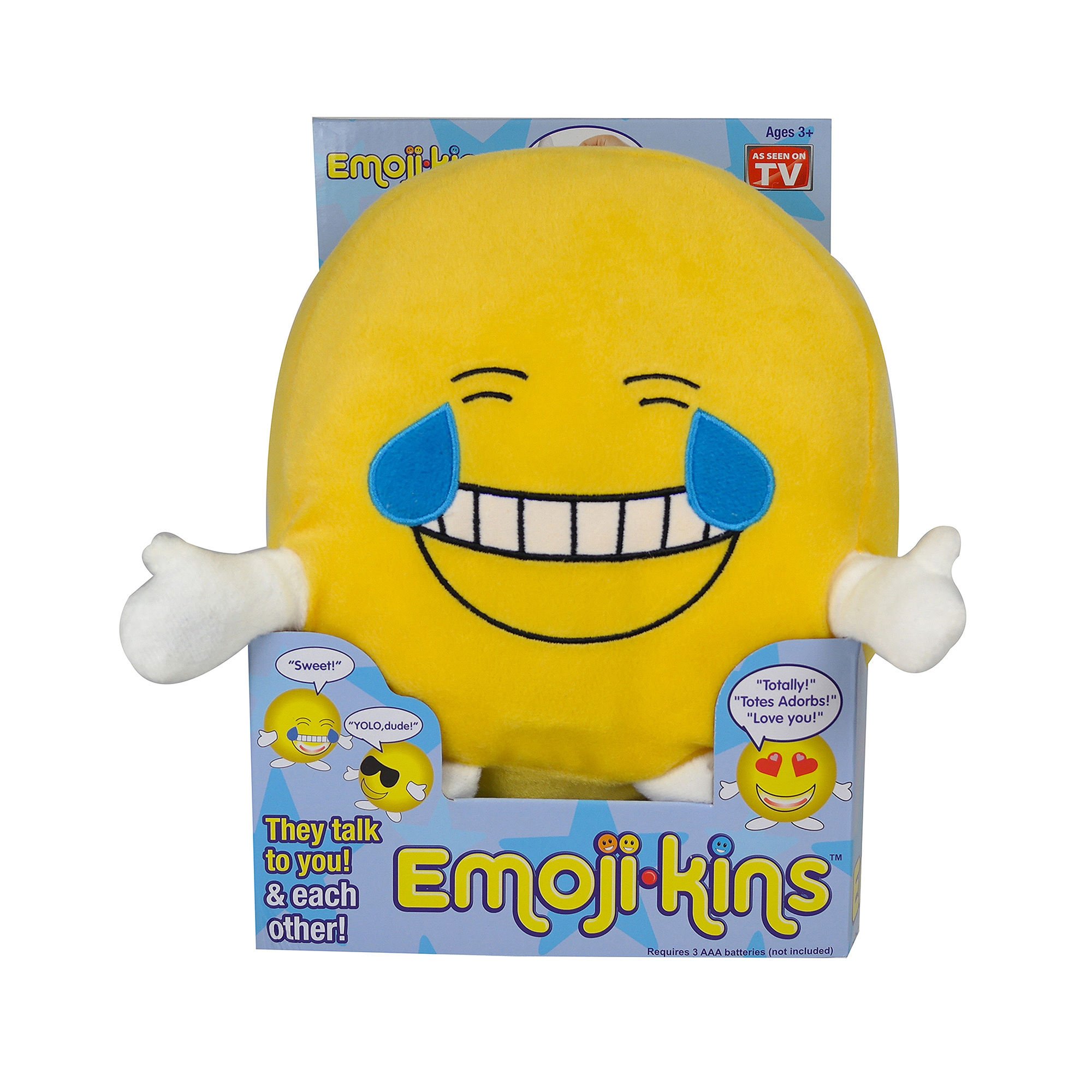 Emojikins Talking Laughster Pillow with LED Lights - Funny Interactive Plush Toy for Kids & Adults - Perfect for Bedroom Decor, Gifts, and Stress Relief