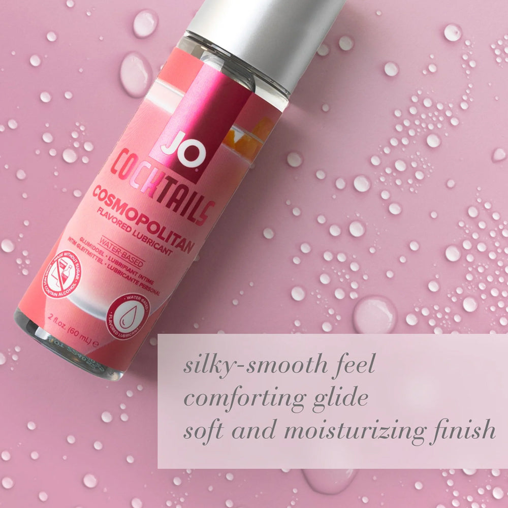 JO Cocktails Flavored Lubricant - Cosmopolitan Flavor | Water-Based Personal Lubricant for Couples | Perfect for Romantic Nights & Sensual Massage