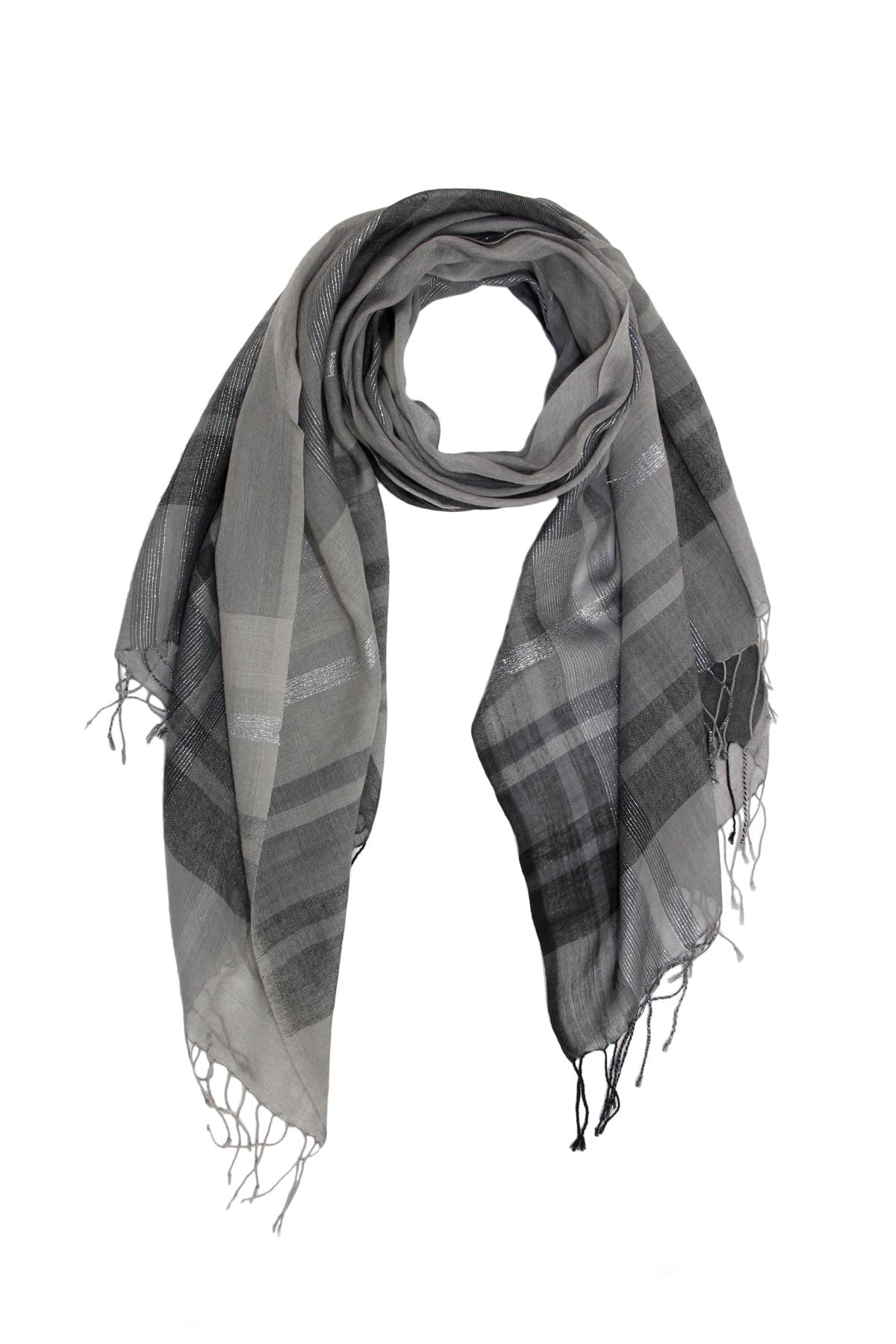 Stylish Metallic Multi-Stripe Scarf for Women - Fashionable Winter Accessory for Outfits, Parties & Holiday Events