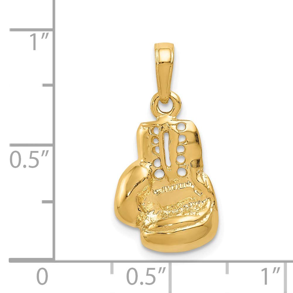 14K Yellow Gold Boxing Glove Charm Jewelry - Elegant Pendant for Necklace or Bracelet - Perfect Gift for Boxing Fans & Athletes - Sports-Themed Jewelry for Men & Women