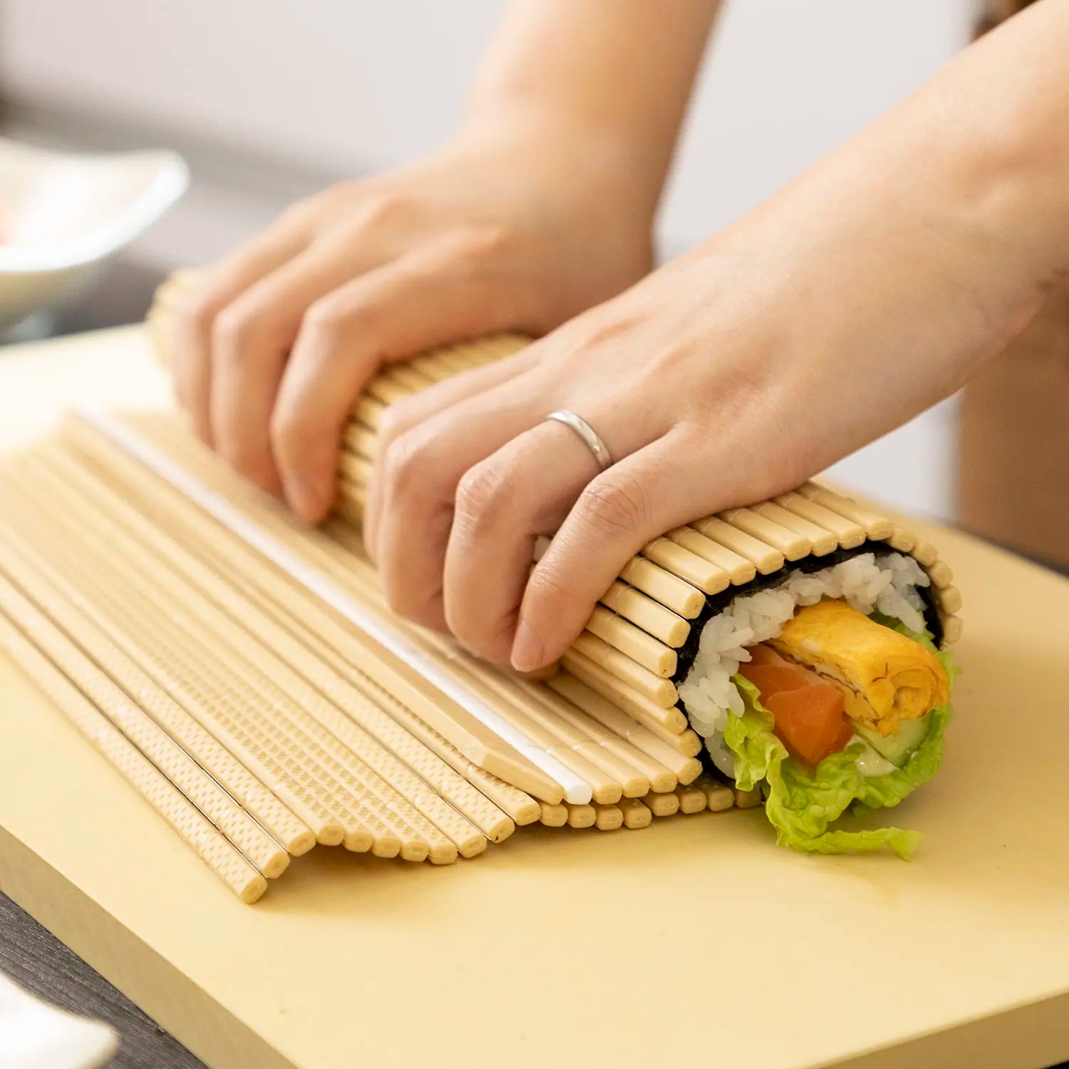 Hasegawa Premium Antibacterial Sushi Rolling Mat - BPA-Free Bamboo Sushi Maker for Home & Restaurant Use - Perfect for Sushi Making, Rice Rolls & Japanese Cuisine Preparation