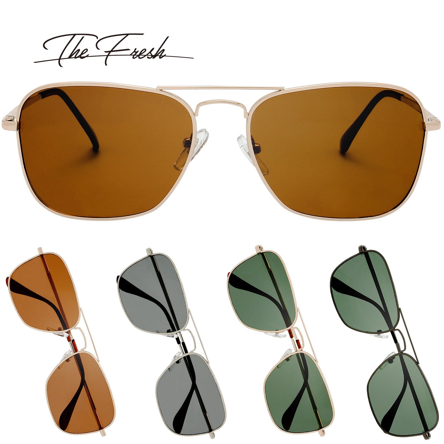 Retro Metal Frame Polarized Sunglasses for Outdoor Fashion