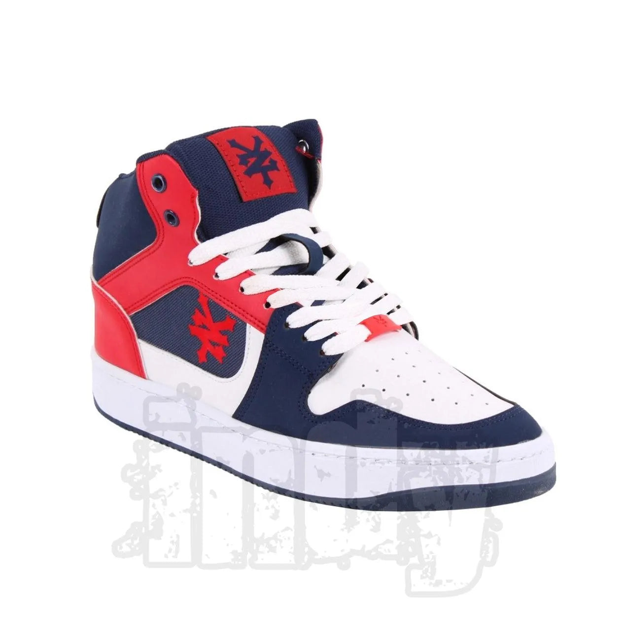 Zoo York Hi Harlem Sneakers - Blue & Red High-Top Skate Shoes for Men | Durable Leather & Comfortable Design for Skateboarding & Streetwear Fashion