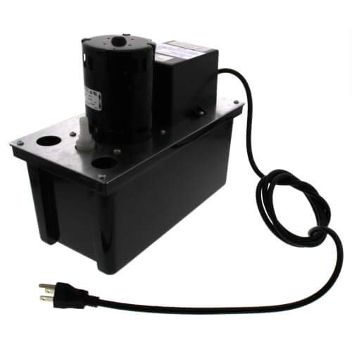 Little Giant Industrial Black Condensate Pump - 270 GPH, 24 FT Head, 1/18 HP with Safety Switch - Durable ABS Plastic & Stainless Steel Construction - Perfect for HVAC Systems, Dehumidifiers, and Water Removal Applications