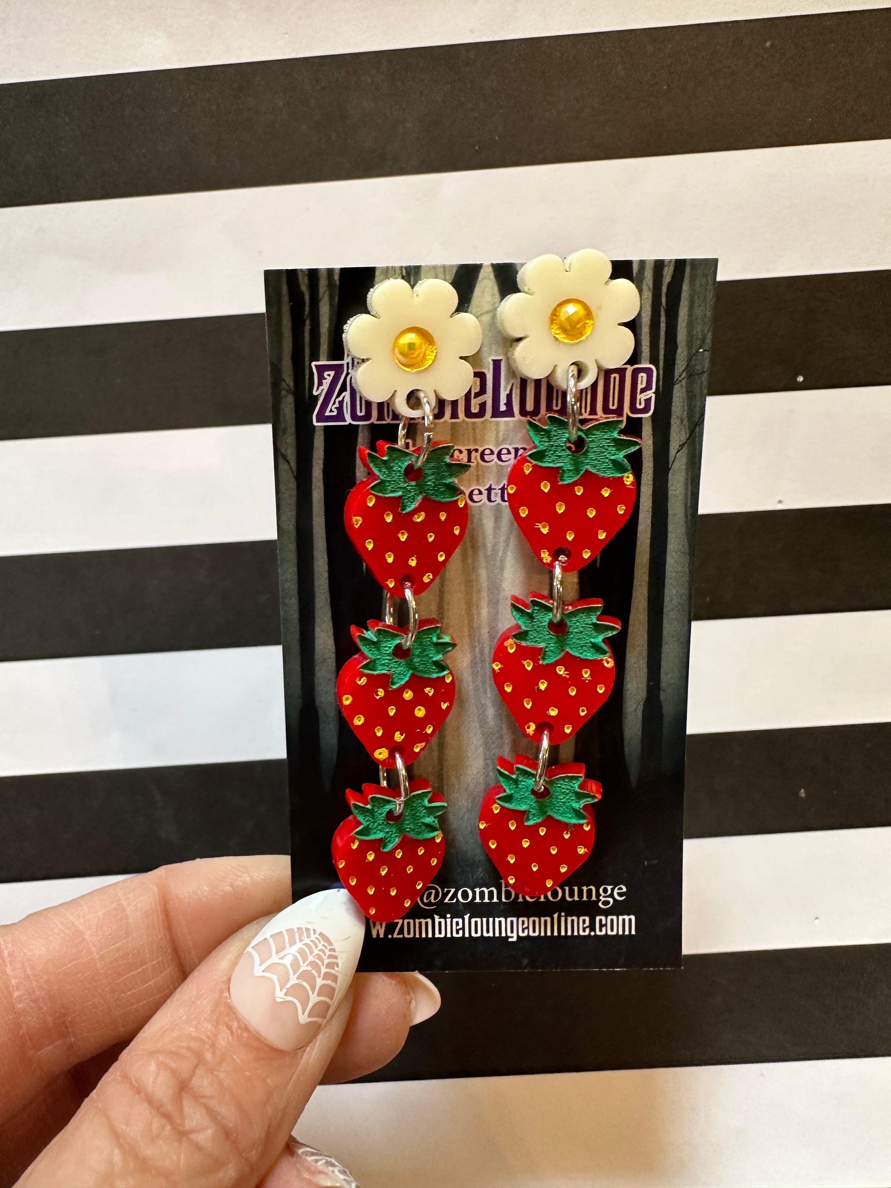 Strawberry Earrings for Women - Cute Dainty Fruit Stud Earrings - Perfect for Summer, Valentine's Day & Everyday Wear