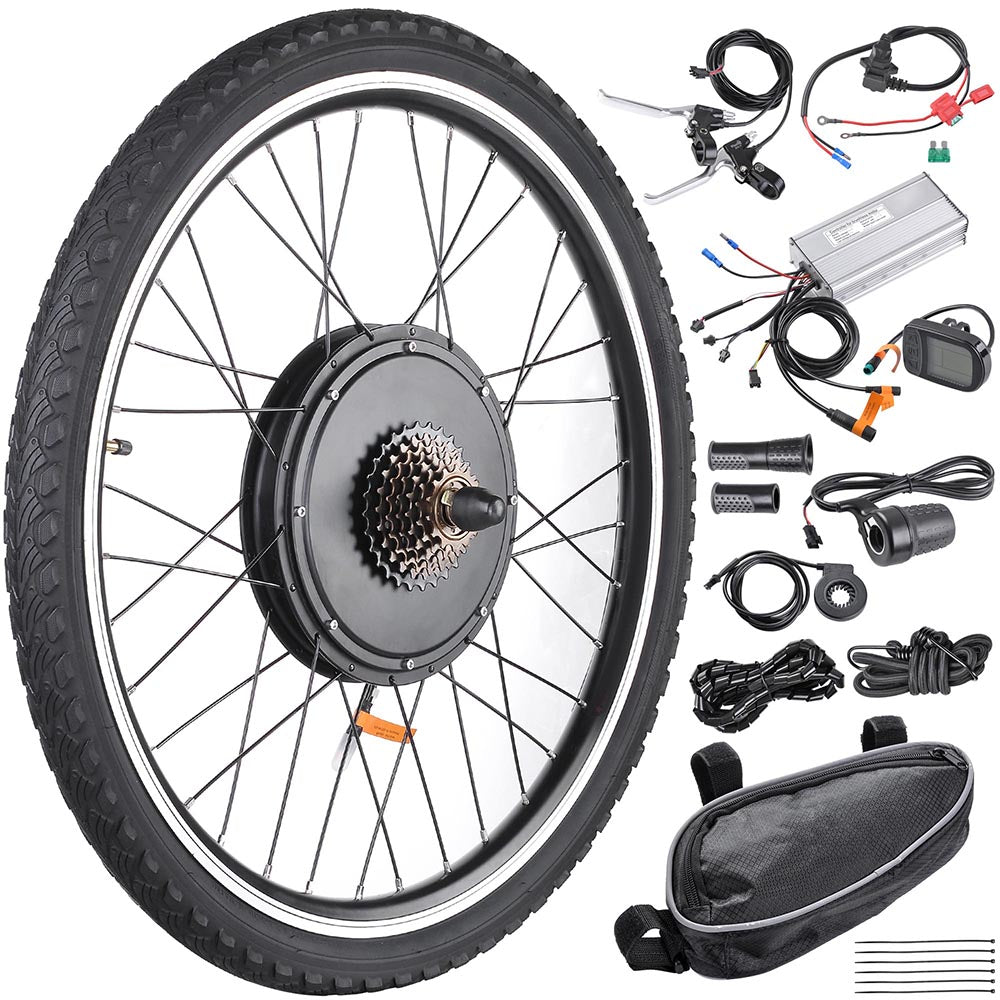 1000W 48V Electric Bike Conversion Kit for 26x1.75in Tires - Upgrade Your Bicycle to eBike - Perfect for Commuting, Mountain Biking & Urban Riding