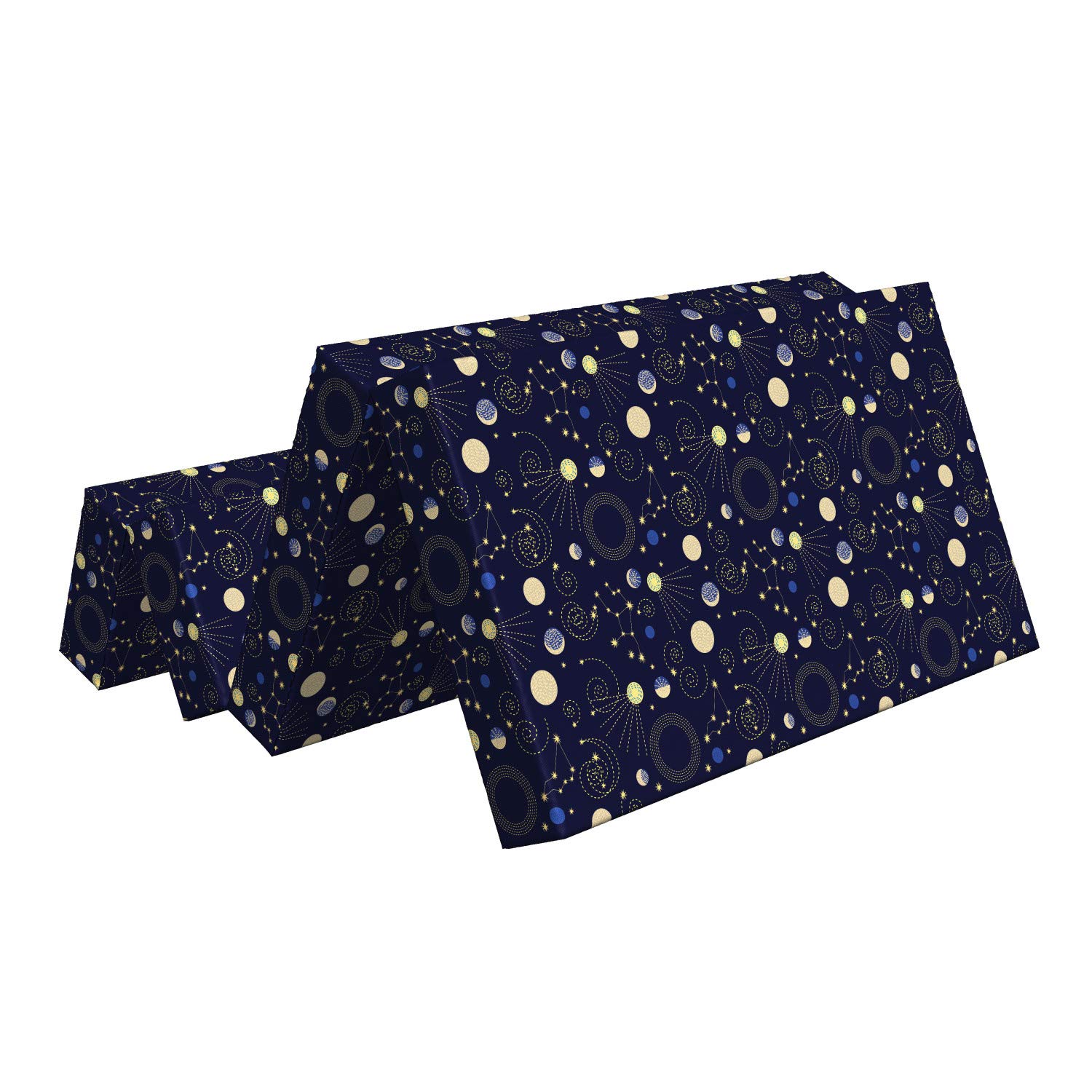Ambesonne Cosmos Foldable Mattress - Outer Space Planets Design, 78.7