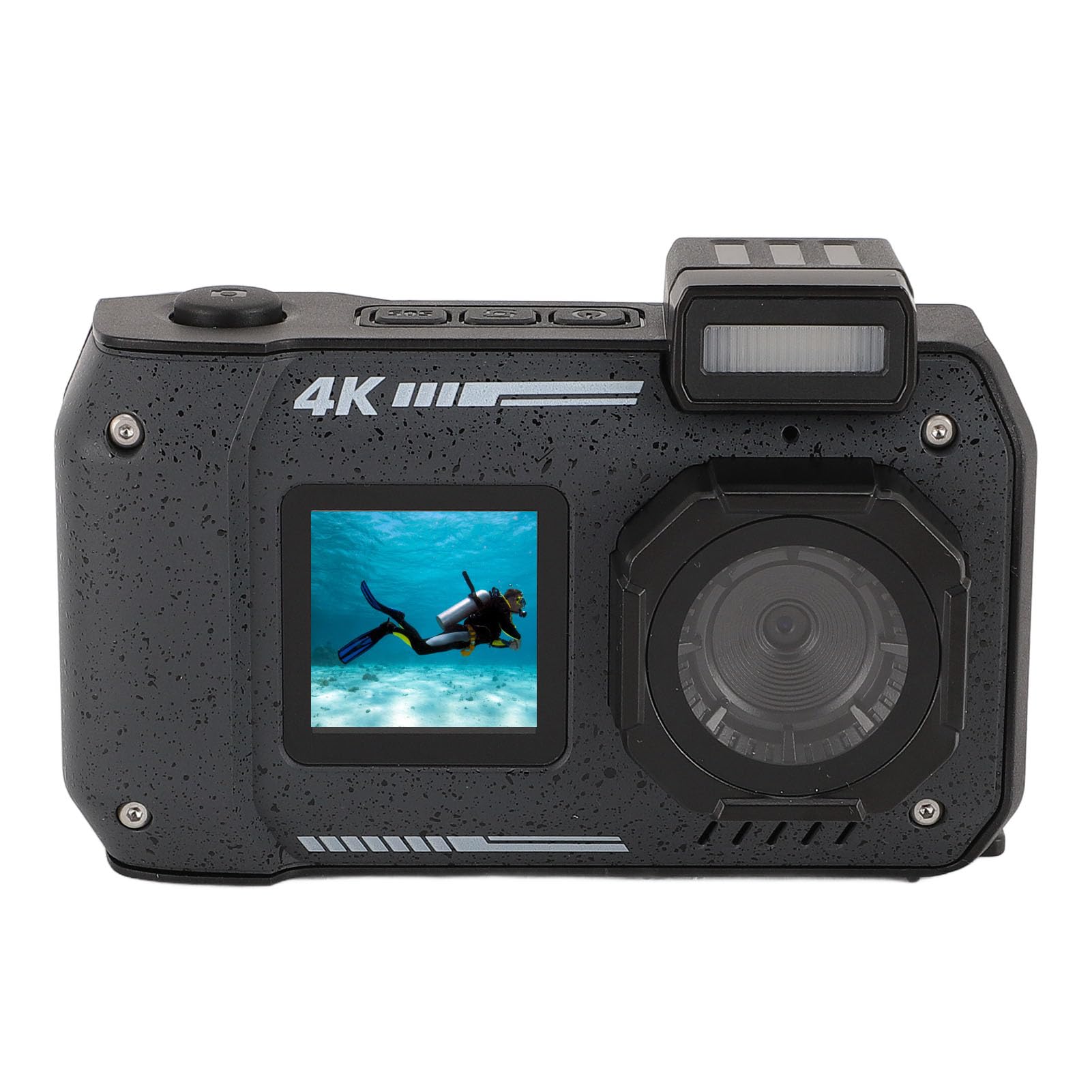48MP 4K Waterproof Action Camera with 16X Digital Zoom & Autofocus - 2.4