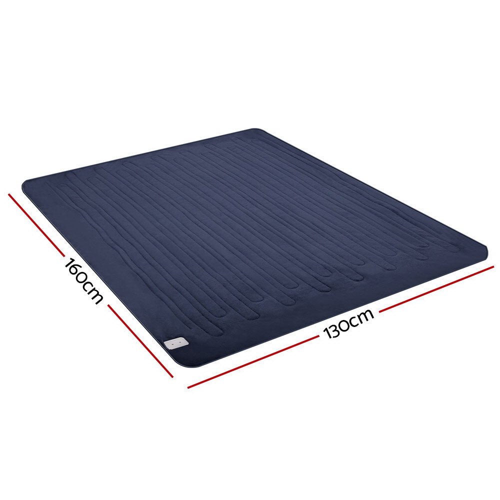CozyHeats Electric Heated Throw Blanket - Ultra Soft Navy Blue Flannel for Winter Warmth | Perfect for Couches, Beds & Home Office Use