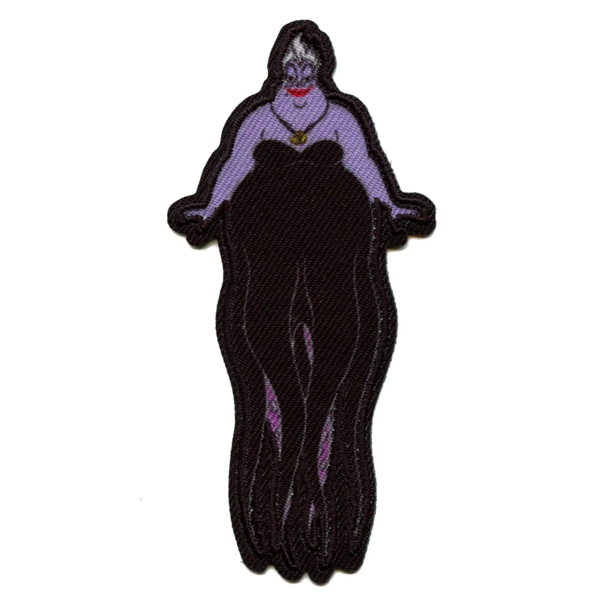 Disney The Little Mermaid Ursula Embroidered Iron-On Patch - Villain Octopus Witch Costume Accessory for Cosplay, Halloween, and DIY Crafts