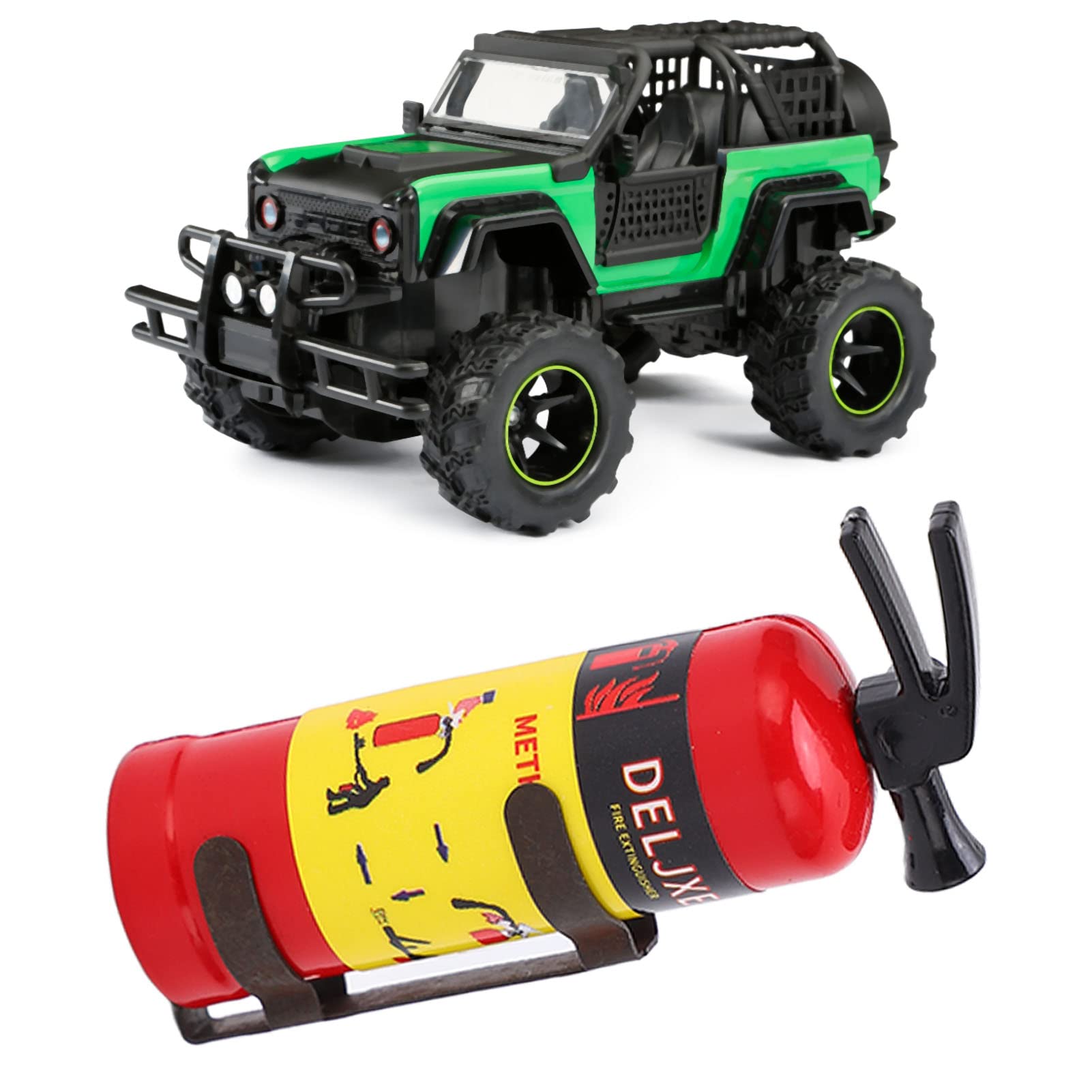 RC Fire Extinguisher - Mini Portable Lightweight Realistic Fire Extinguisher for RC Cars, Easy Installation & Removal - Perfect for RC Car Safety, Emergency Simulation & Model Displays (Red)