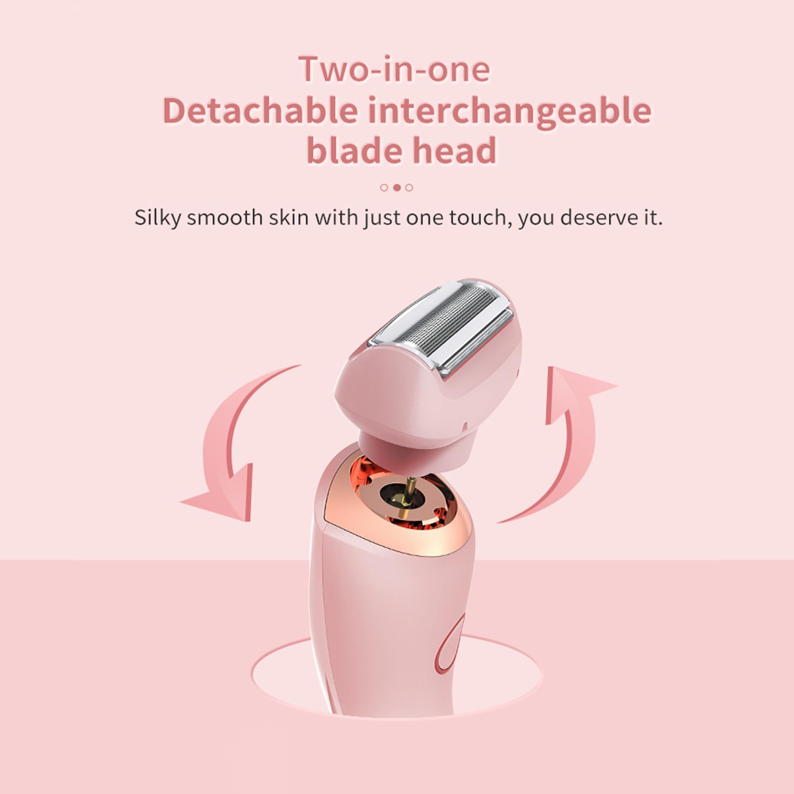 Solys Women's Electric Razor - 2-in-1 Rechargeable Shaver for Sensitive Skin & Bikini Area - Painless Hair Removal for Legs, Arms & Private Parts (Blue) | Perfect for Travel, Gym & Everyday Use