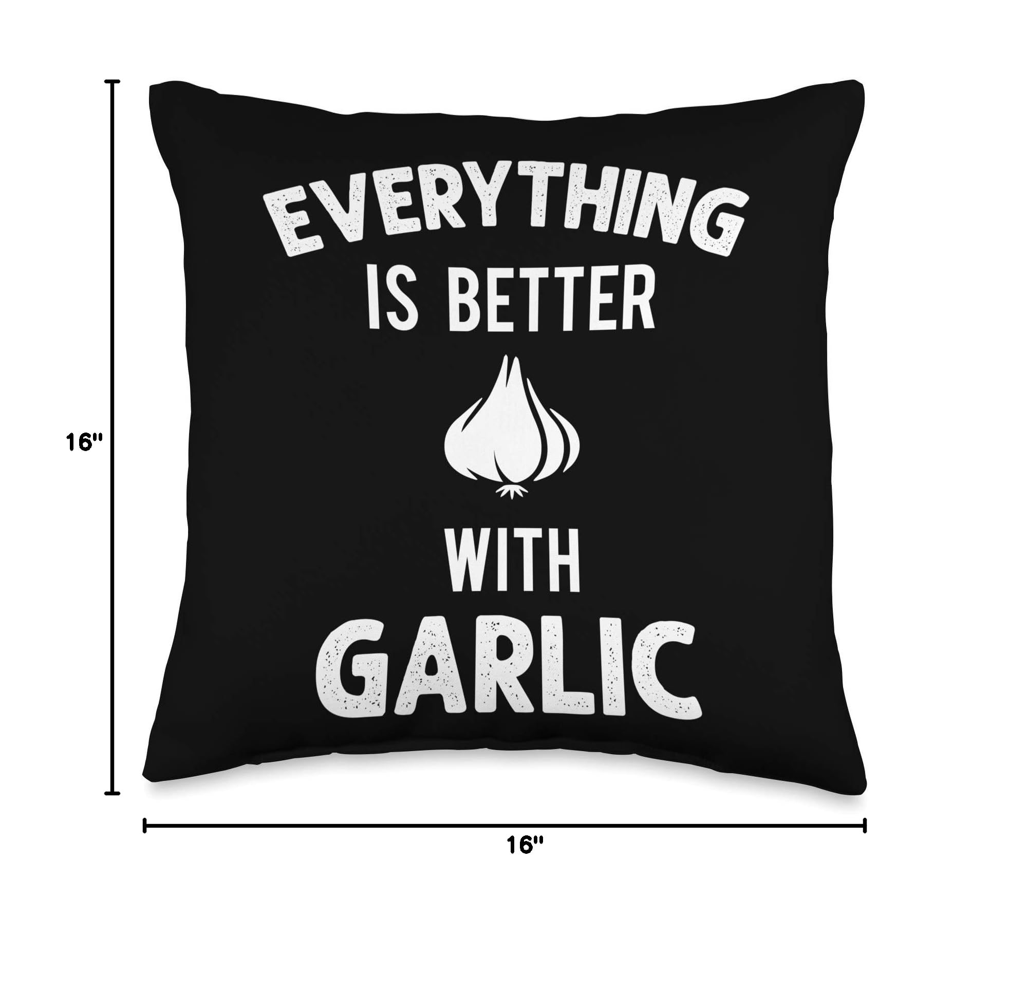Funny Garlic Lover Chef Throw Pillow - Cute Cooking & Herb Enthusiast Gift - Perfect for Kitchen Decor, Sofa, or Bedroom