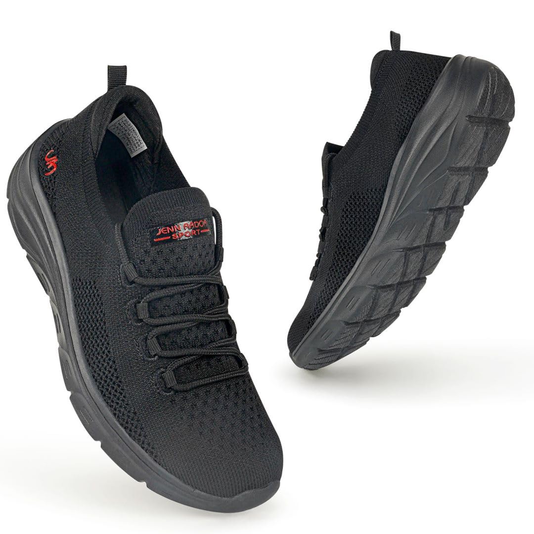 JENN ARDOR Women's Walking Shoes - Lightweight Slip-On Sneakers for Running, Tennis & Casual Wear | Breathable Anti-Slip Sock Design | Perfect for Gym, Travel & Everyday Comfort