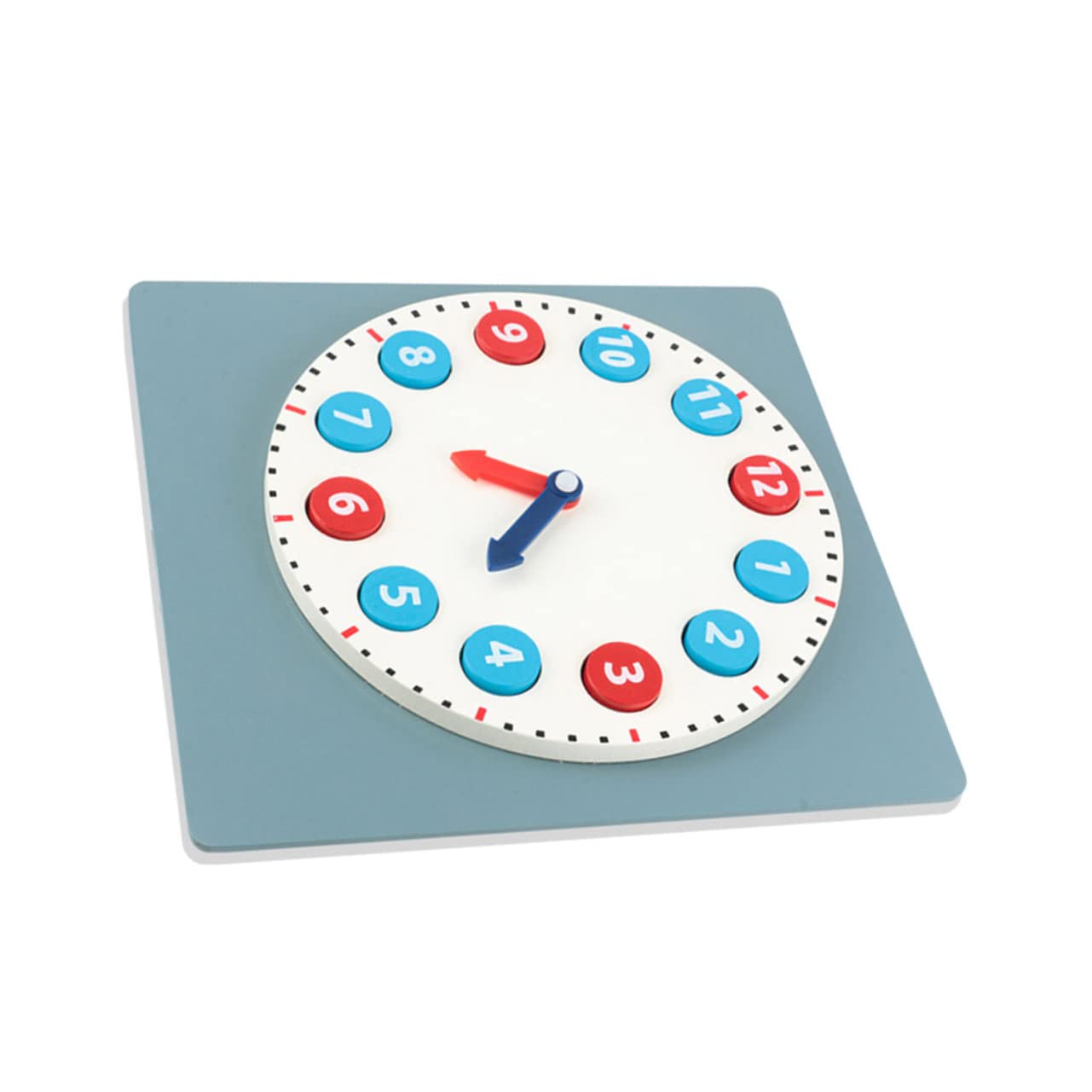Educational Wooden Clock Toy for Kids - Learn to Tell Time with Fun Preschool Puzzle, Wood Building Blocks & Number Teaching Aids | Perfect for Classroom Math Activities & Home Learning