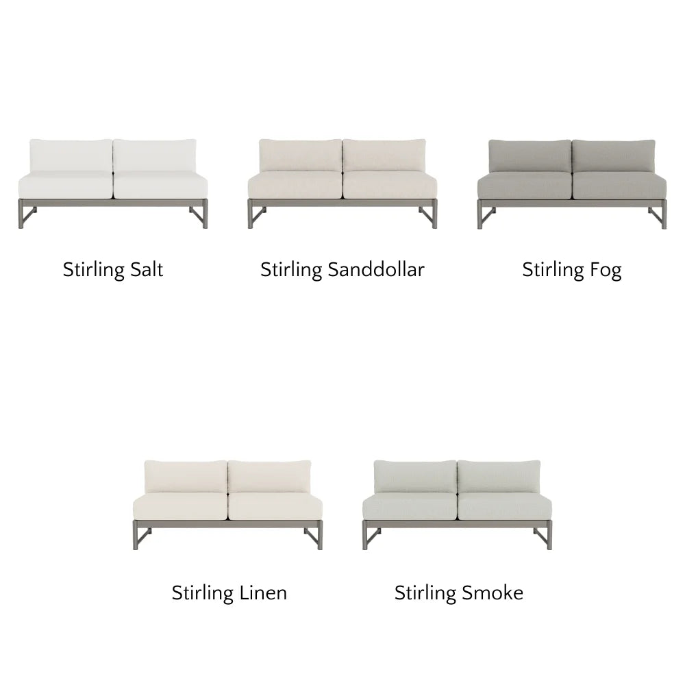 Breeze XL Outdoor 2-Seat Armless Sofa - Waterproof Patio Furniture for Garden, Poolside & Balcony Relaxation