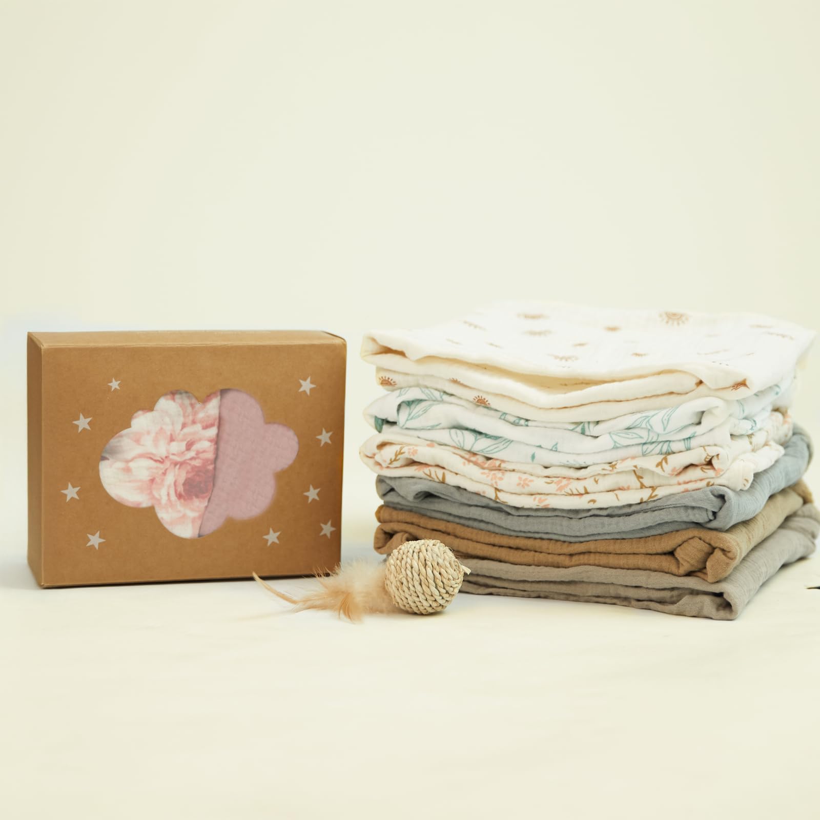 Breastfeeding Pillow Cover 2 Pack - 100% Cotton Muslin Nursing Pillow Slipcovers for Baby Boy & Girl - Soft Infant Feeding Pillow Protector for Newborns - Perfect for Nursing, Bottle Feeding & Comfort at Home or Travel