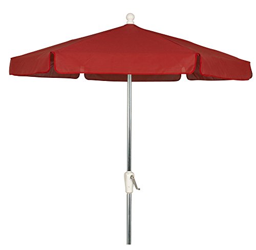 Red with Bright Aluminum Pole