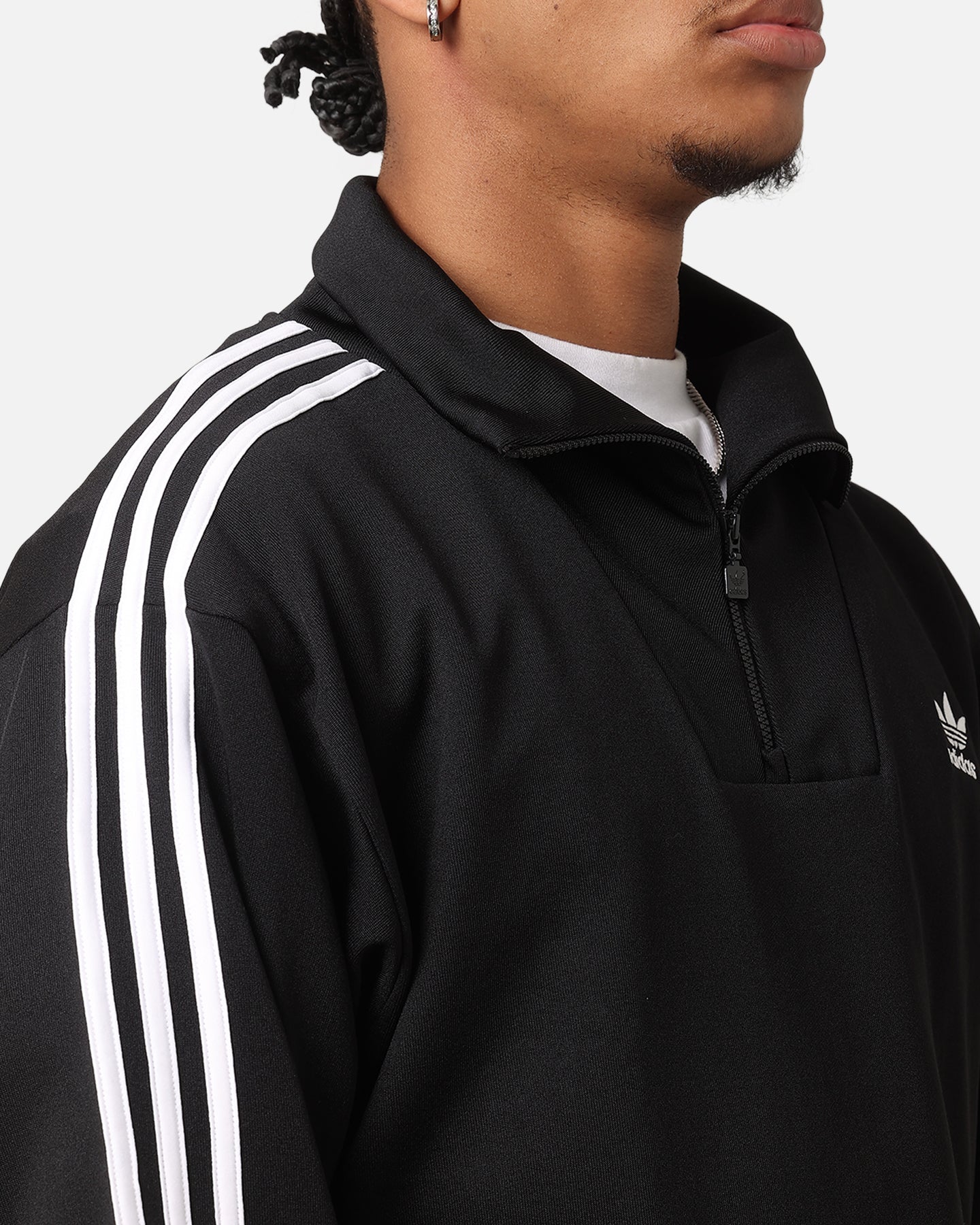 Adidas Funnel Neck Track Jacket for Men - Lightweight Running Windbreaker with Zipper Pockets - Perfect for Jogging, Gym Workouts & Outdoor Sports (Black)