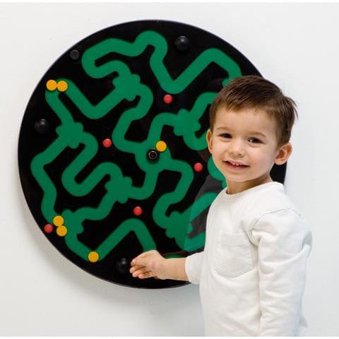 AMAZER WALL ACTIVITY Green on Black - Interactive Wall Decals for Kids' Room & Playroom Decor - Perfect for Nursery, Classroom and Play Areas