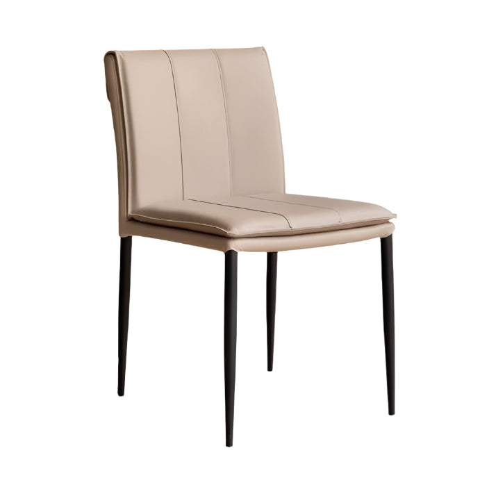 18.1x22.4x31.5 inch / 46x57x80 cm / milk tea color / soft chair organic leather  pcs 4