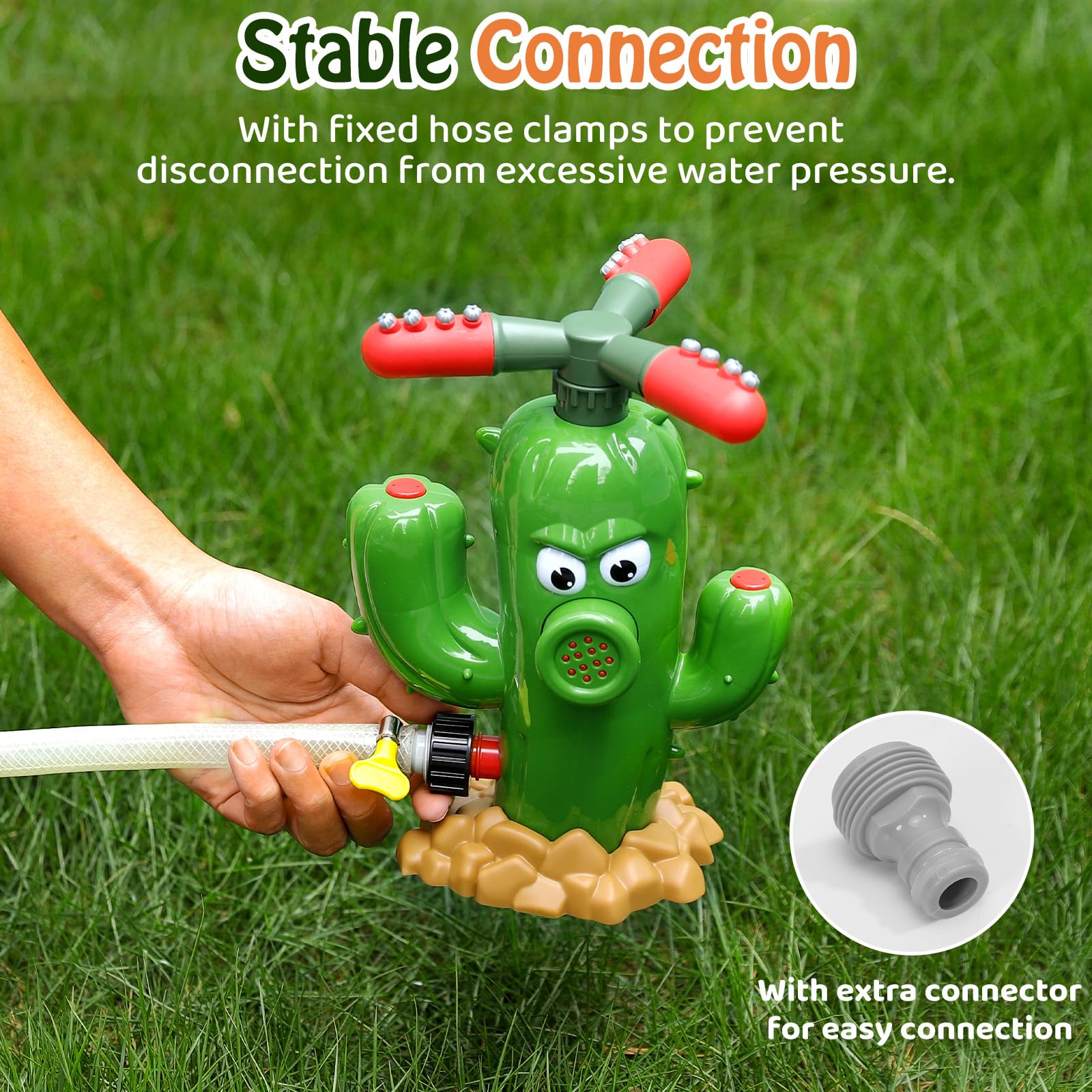 HeySplash Water Sprinkler Toy for Kids - Outdoor Summer Water Play Sprinkler, Fun Backyard Lawn Sprinkler for Children, Connects to Garden Hose - Perfect for Pool Parties, Backyard Games & Summer Cooling Fun
