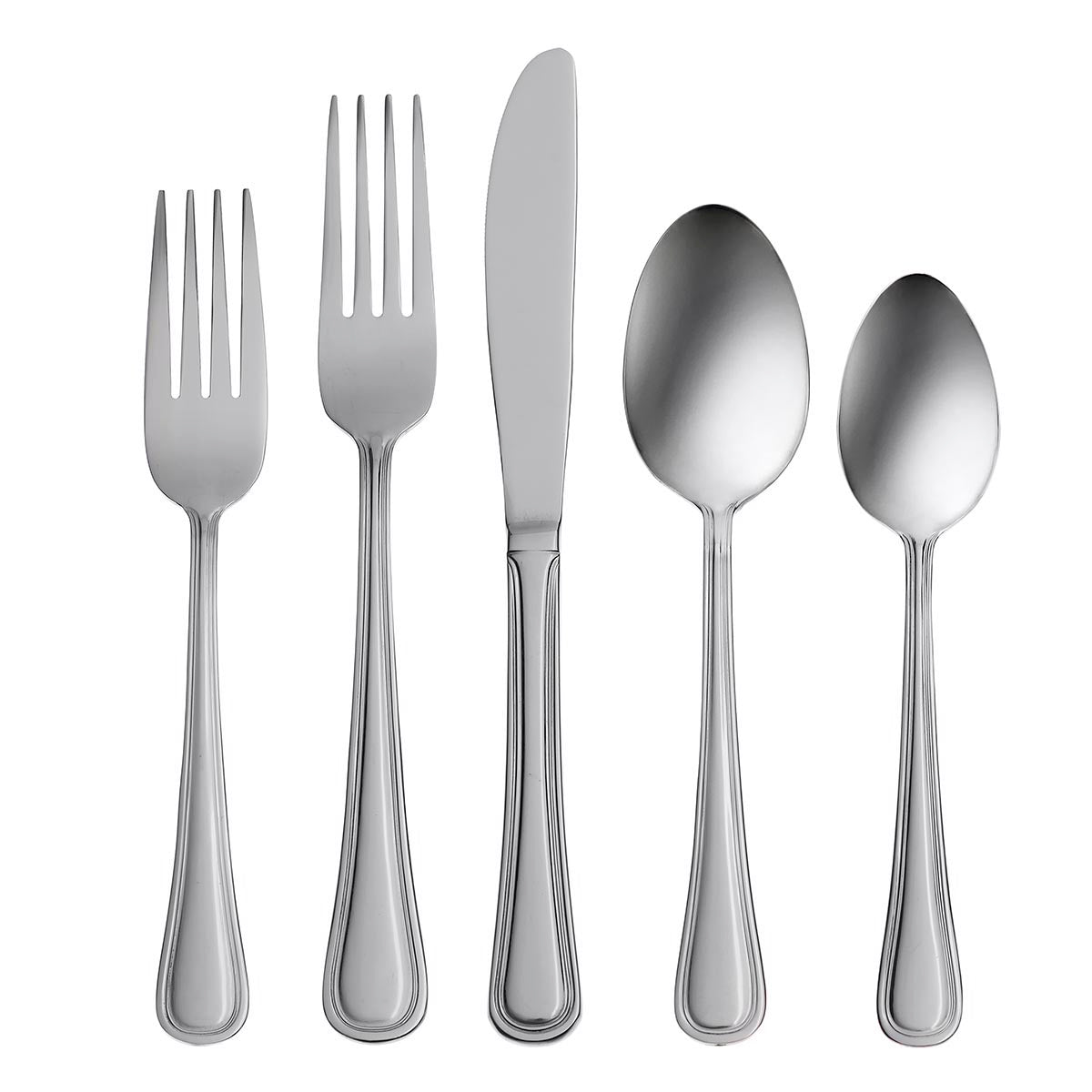50-Piece Flatware Set - Stainless Steel Silverware for Everyday Dining, Parties & Entertaining - Elegant & Durable Cutlery Set for Home, Restaurant & Wedding Use