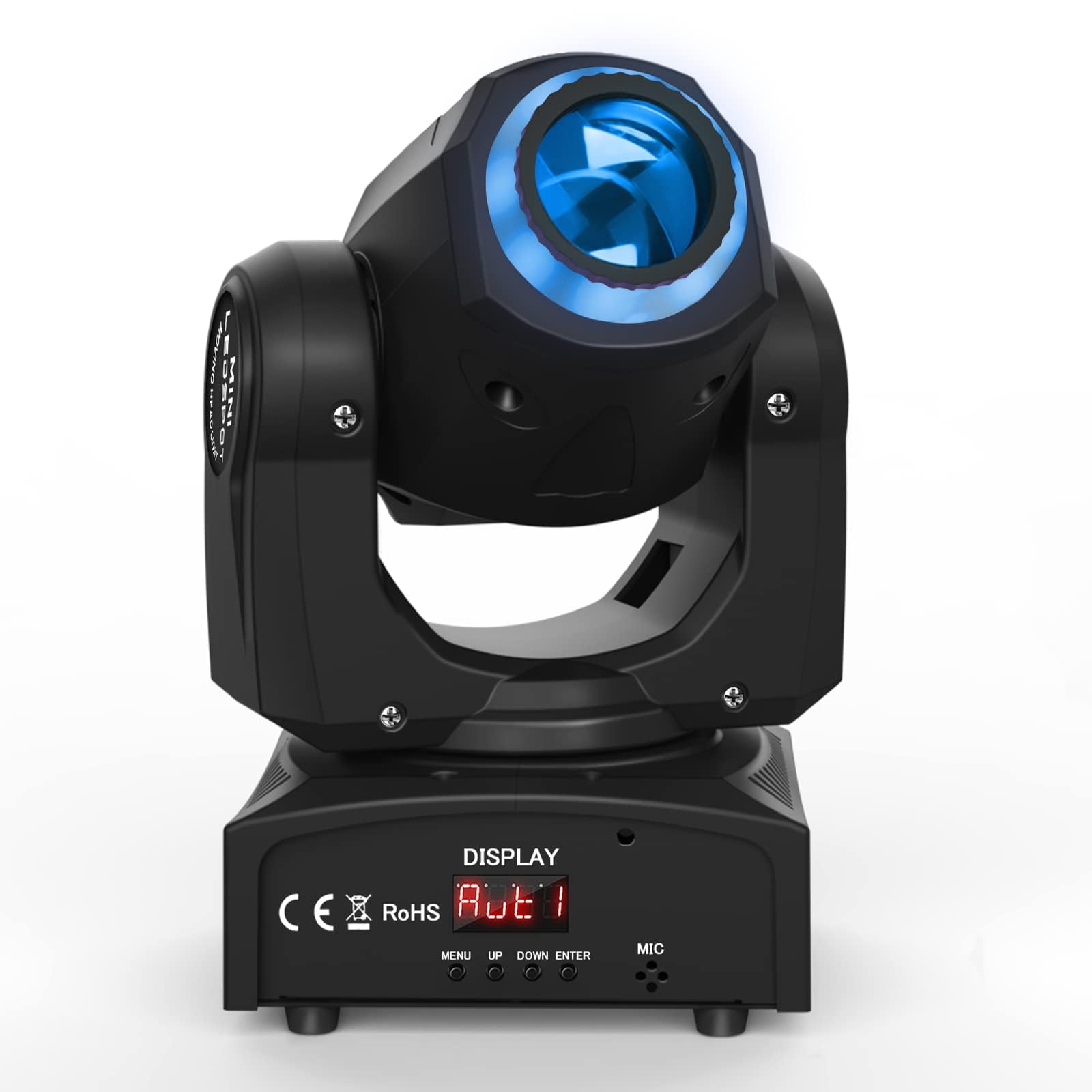 U'King 50W LED Moving Head Spotlight - DMX & Sound Activated Control, 8 Colors & 8 GOBOs for DJ Stage Lighting | Perfect for Disco Parties, Birthday Events, Indoor Dance Shows & Concerts