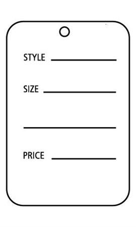 Large White Unstrung Price Tags - Bulk Blank Retail Tags for Clothing, Jewelry & Gift Items - Perfect for Small Business & Boutique Pricing