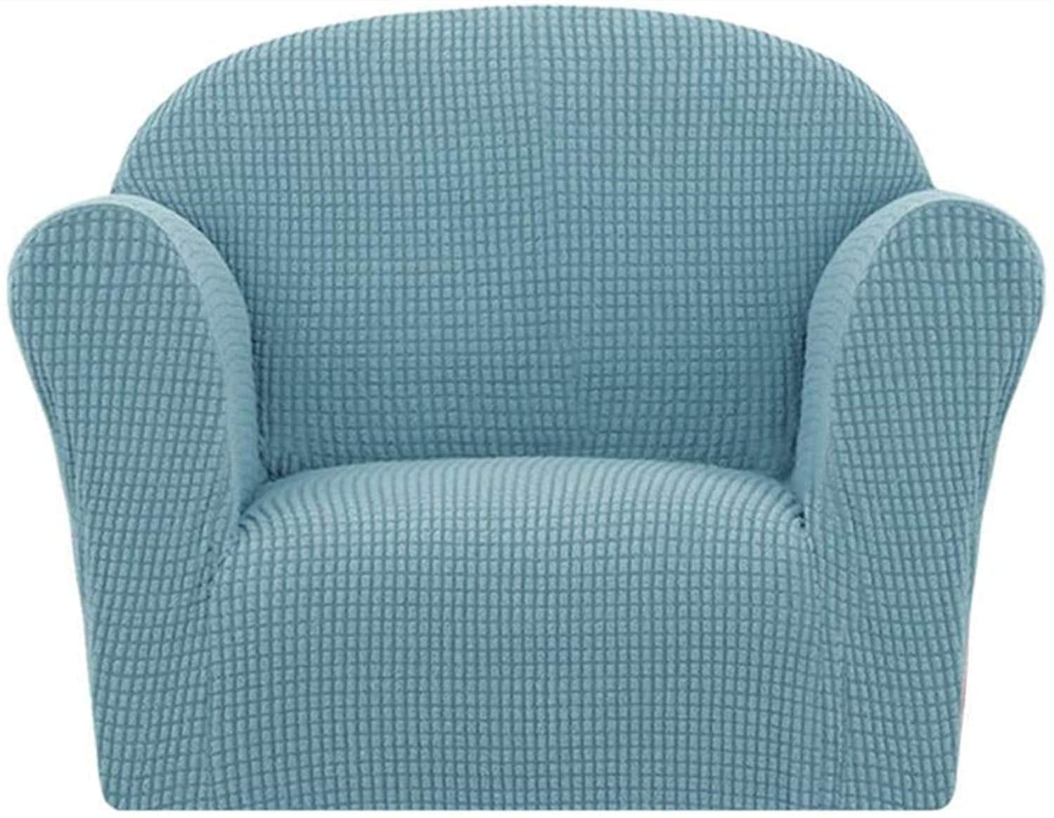 YYHSND Stretchable Kids Sofa Cover - Mini Size Slipcover for Child's Chair, Armchair & Couch - Soft 1-Seat Settee Protector for Toddlers & Babies (Light Blue) - Perfect for Nursery, Playroom & Kids' Bedroom Decor