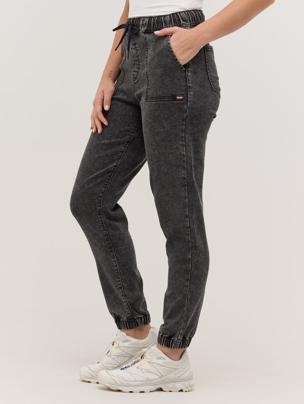 Eco-Friendly Denim Joggers for Women - Sustainable Stretch Comfort Pants - Perfect for Casual Wear, Yoga & Lounge