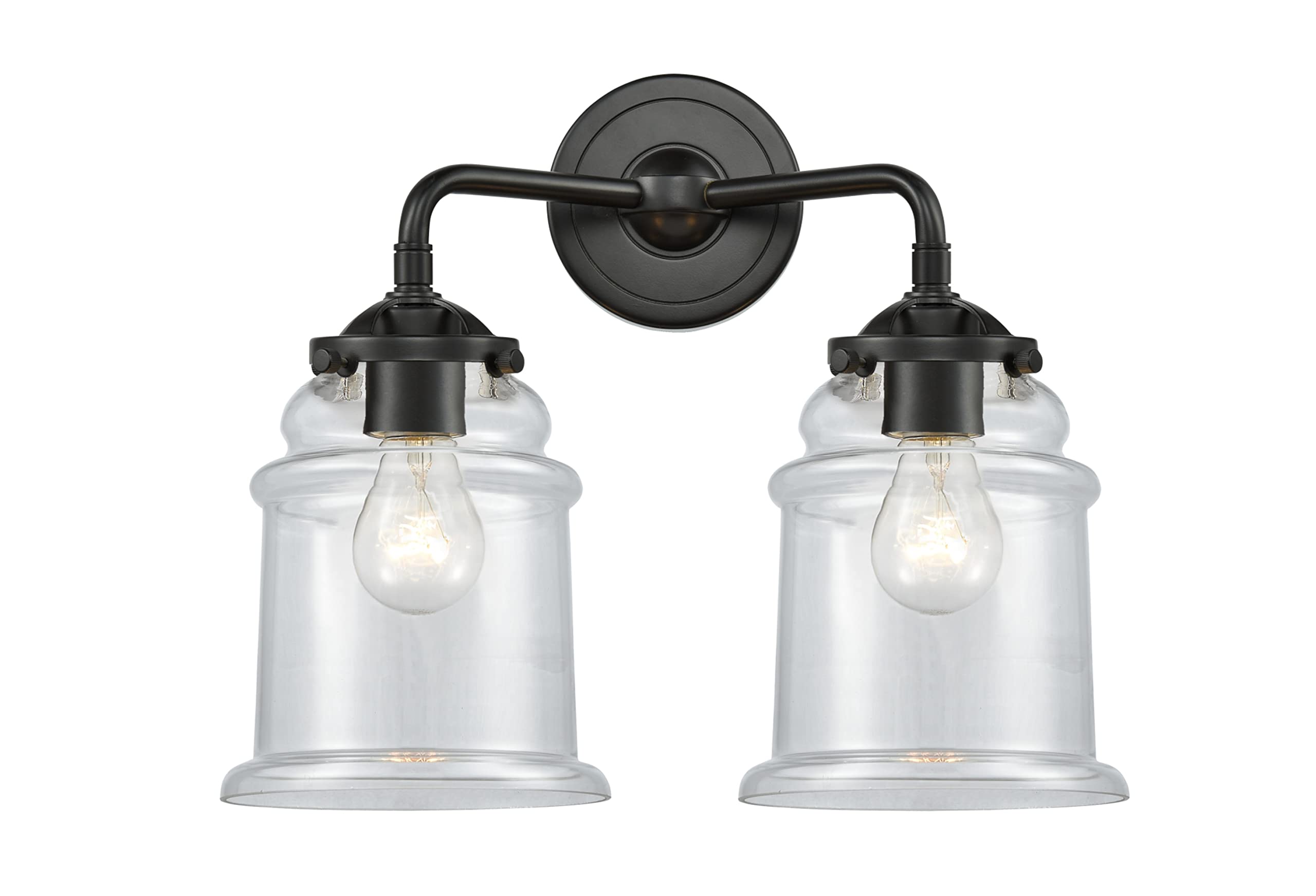 284-2W-OB-G182 Canton 2-Light Bathroom Vanity Light Fixture in Oil Rubbed Bronze Finish - Perfect for Bathroom Mirror Lighting and Modern Home Decor