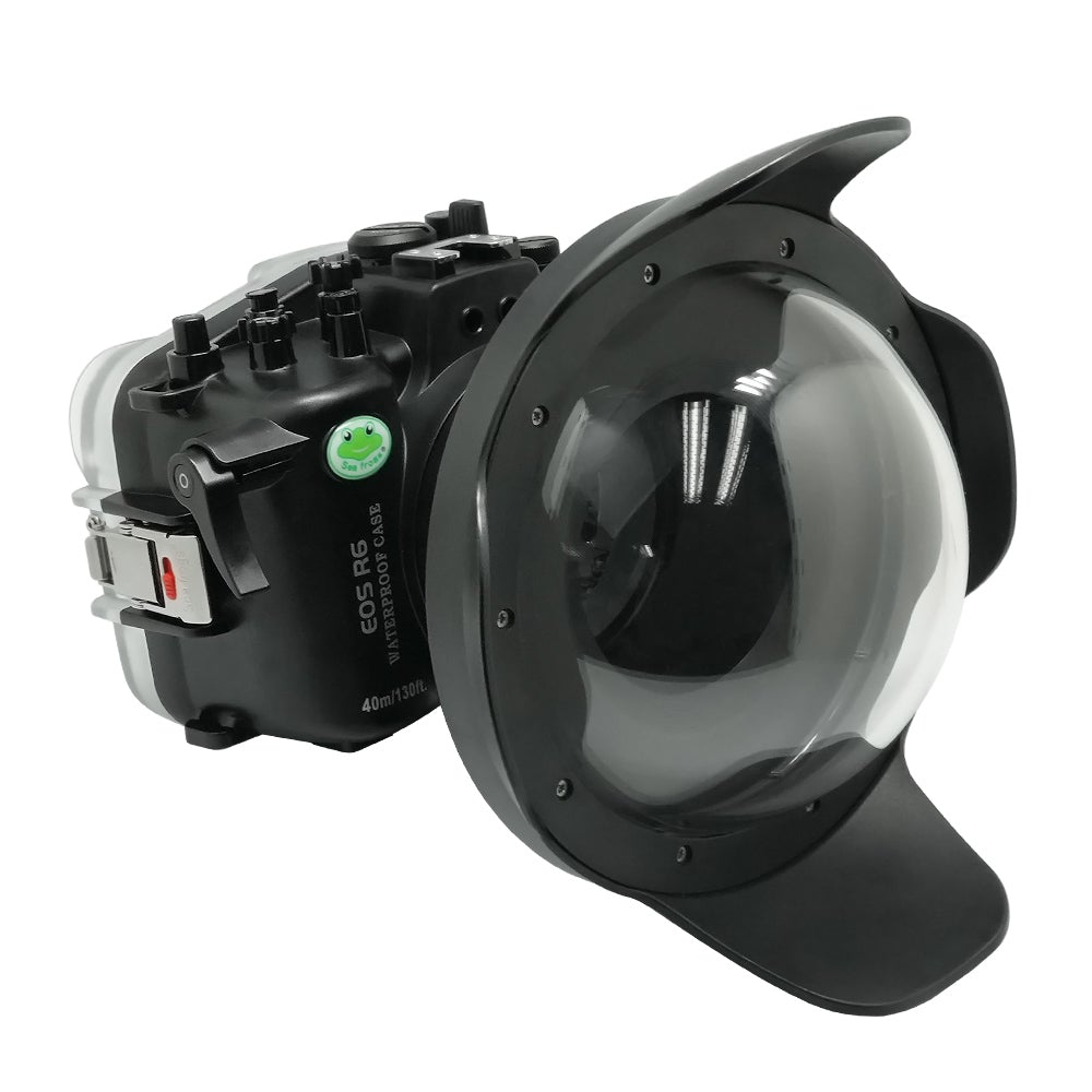 SeaFrogs 40m/130ft Waterproof Underwater Housing for Canon EOS R6 Camera with 8
