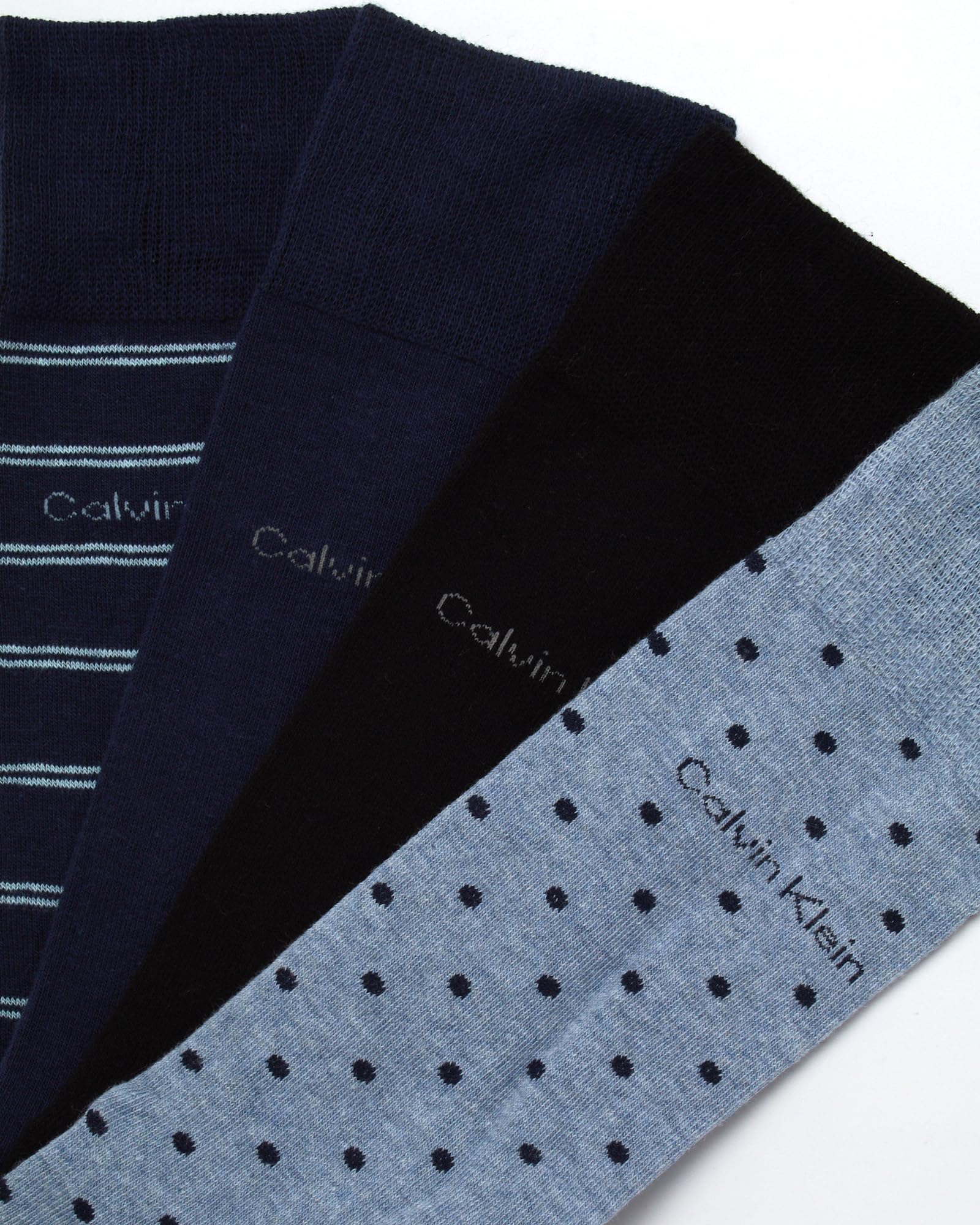Calvin Klein Men's Crew Socks 8-Pack - Soft Cotton Blend Performance Dress Socks for Men (Size 7-12) - Breathable Athletic & Casual Socks for Work, Gym & Everyday Wear