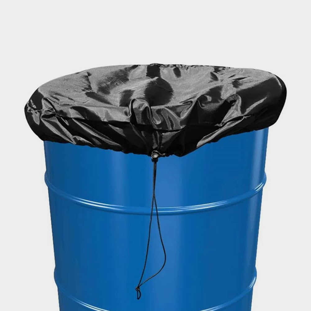 GANAZONO Waterproof Bucket Lid - Durable Trash Can Cover with Lock, Oxford Cloth Storage Tank Cover for Outdoor Barrels, Sofas & Complex Trash Cans (Black) | Perfect for Patio, Garden & RV Storage Protection