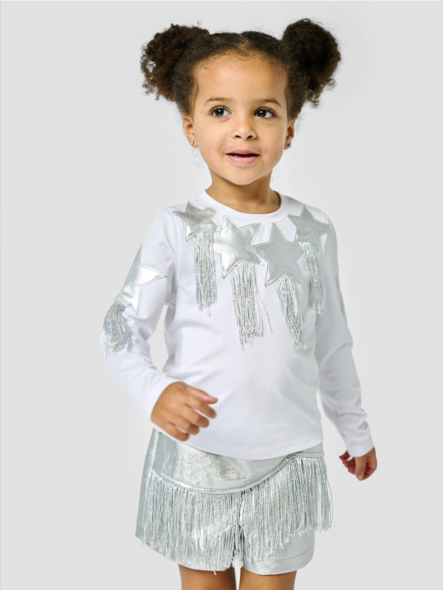 Metallic Fringe Shorts for Women - Stylish High Waisted Party Shorts with Glitter Trim | Perfect for Festivals, Concerts, and Night Out