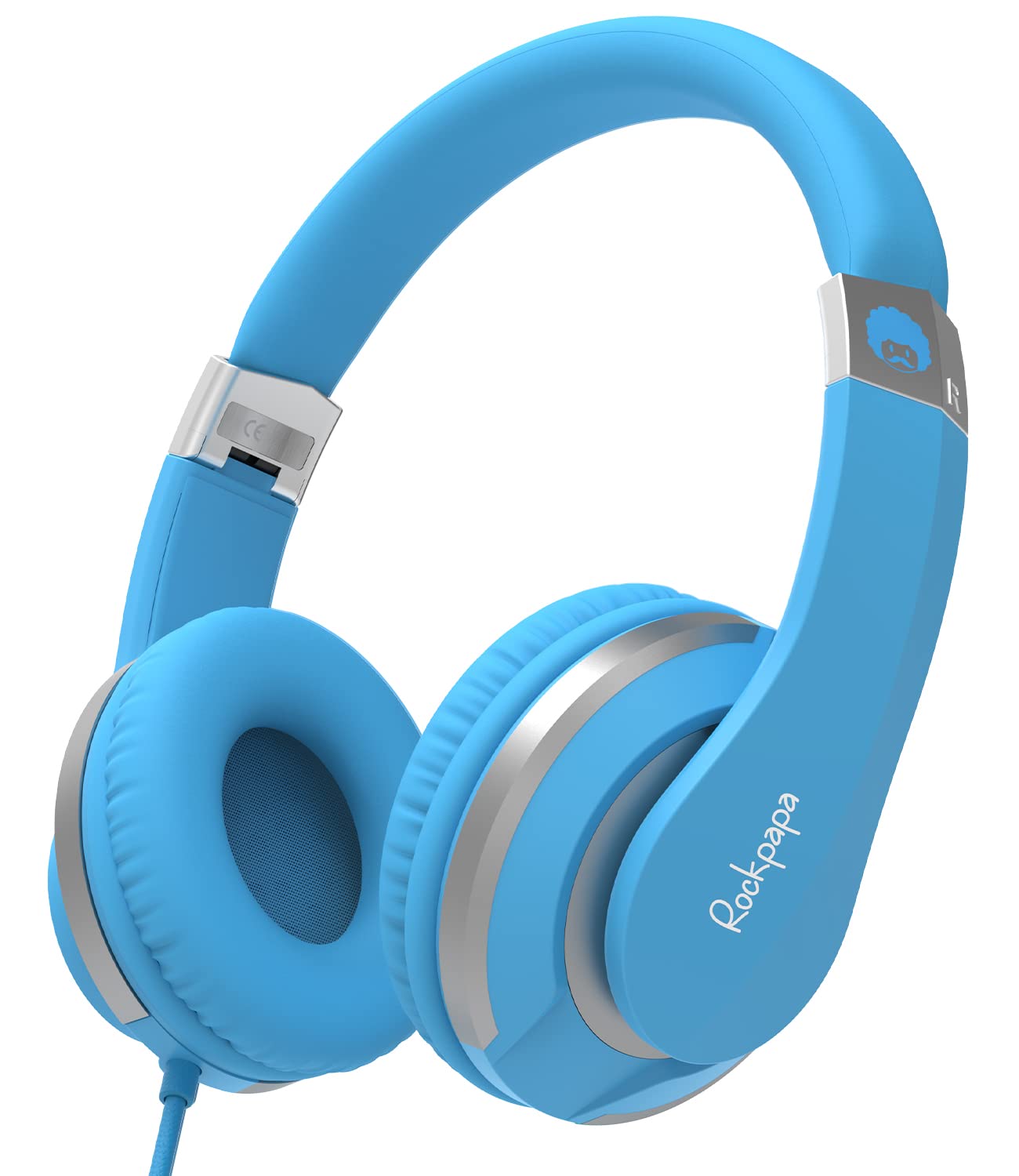 Rockpapa I20 Wired Headphones with Mic - Adjustable Foldable for Kids & Adults - Travel, PC, Phone Use