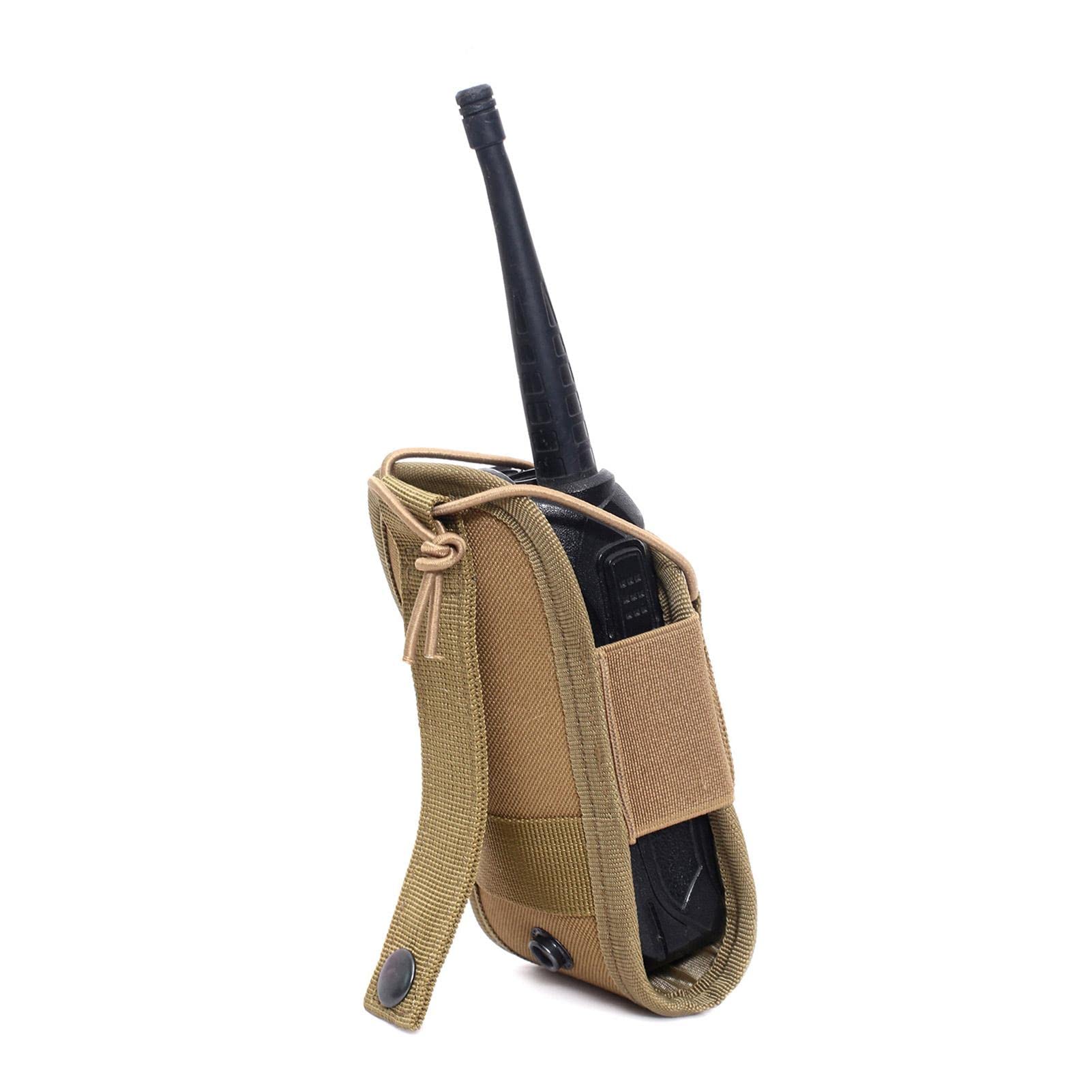 Heavy Duty Two-Way Radio Holster Case with Belt Pouch - Durable Walkie Talkie Holder for Construction, Security & Outdoor Activities