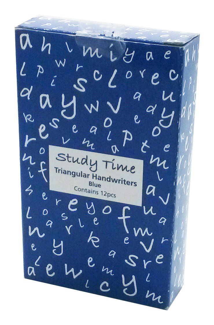 Premium Triangular Handwriting Pens for Kids & Students - Blue (Pack of 12) - Perfect for School, Homework & Calligraphy Practice