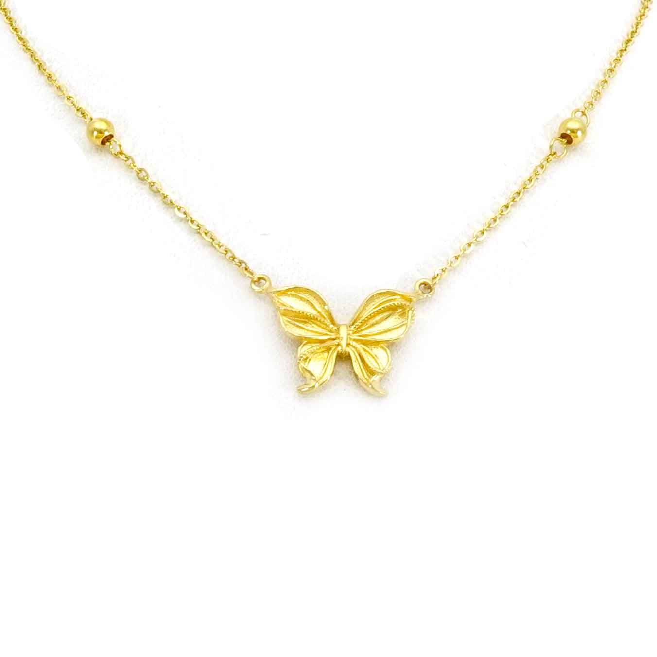 24K Gold Necklace Butterfly - Elegant Butterfly Pendant Necklace for Women - Perfect for Valentine's Day, Anniversary, Birthday Gifts - Ideal for Date Nights, Parties, and Special Occasions