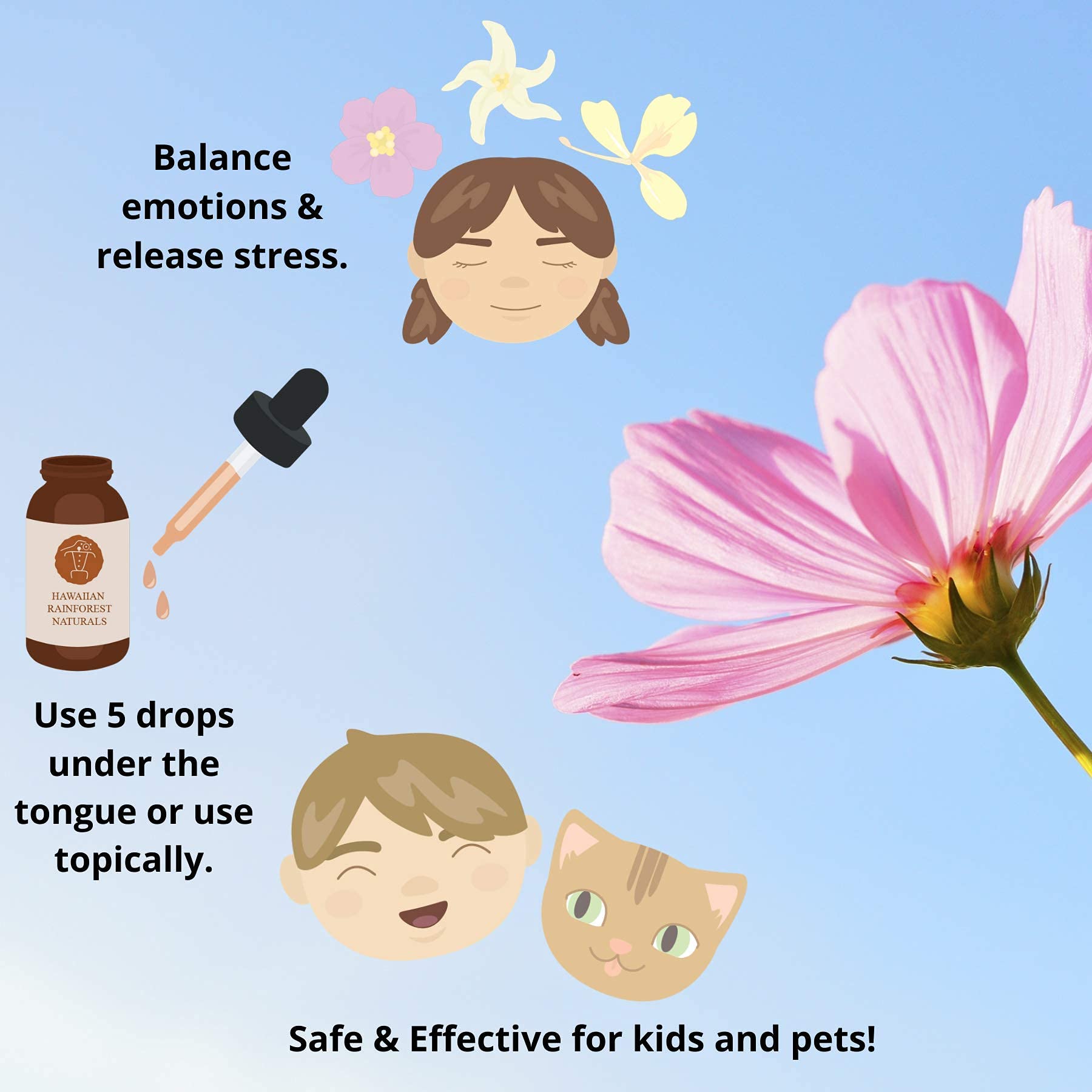 Hawaiian Flower Essences Kit - Full Set of 9 Bottles for Emotional Balance & Wellness | Perfect for Aromatherapy, Meditation & Stress Relief