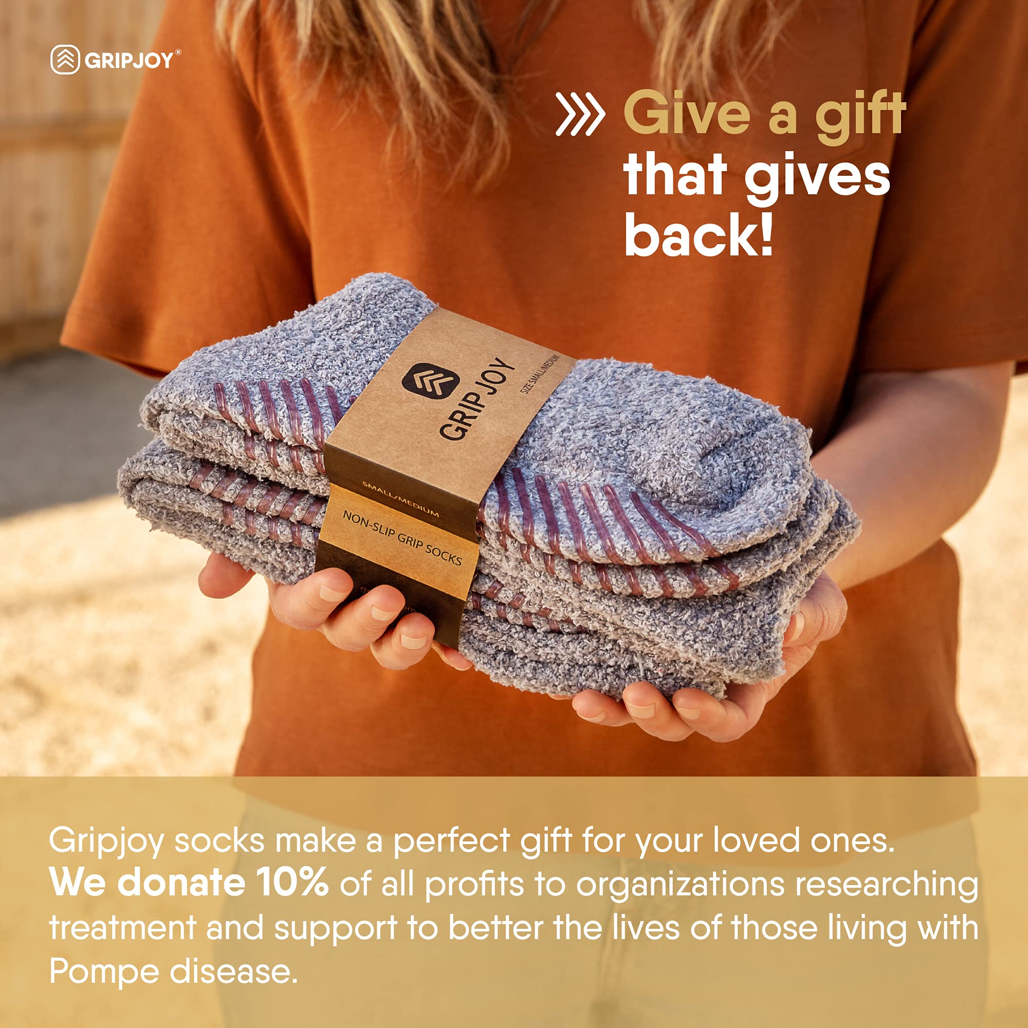 Non-Slip Gripjoy Fuzzy Socks for Women & Men - Cozy Gripper Slipper Socks with Anti-Skid Dots - Perfect for Hospital, Home & Winter Wear