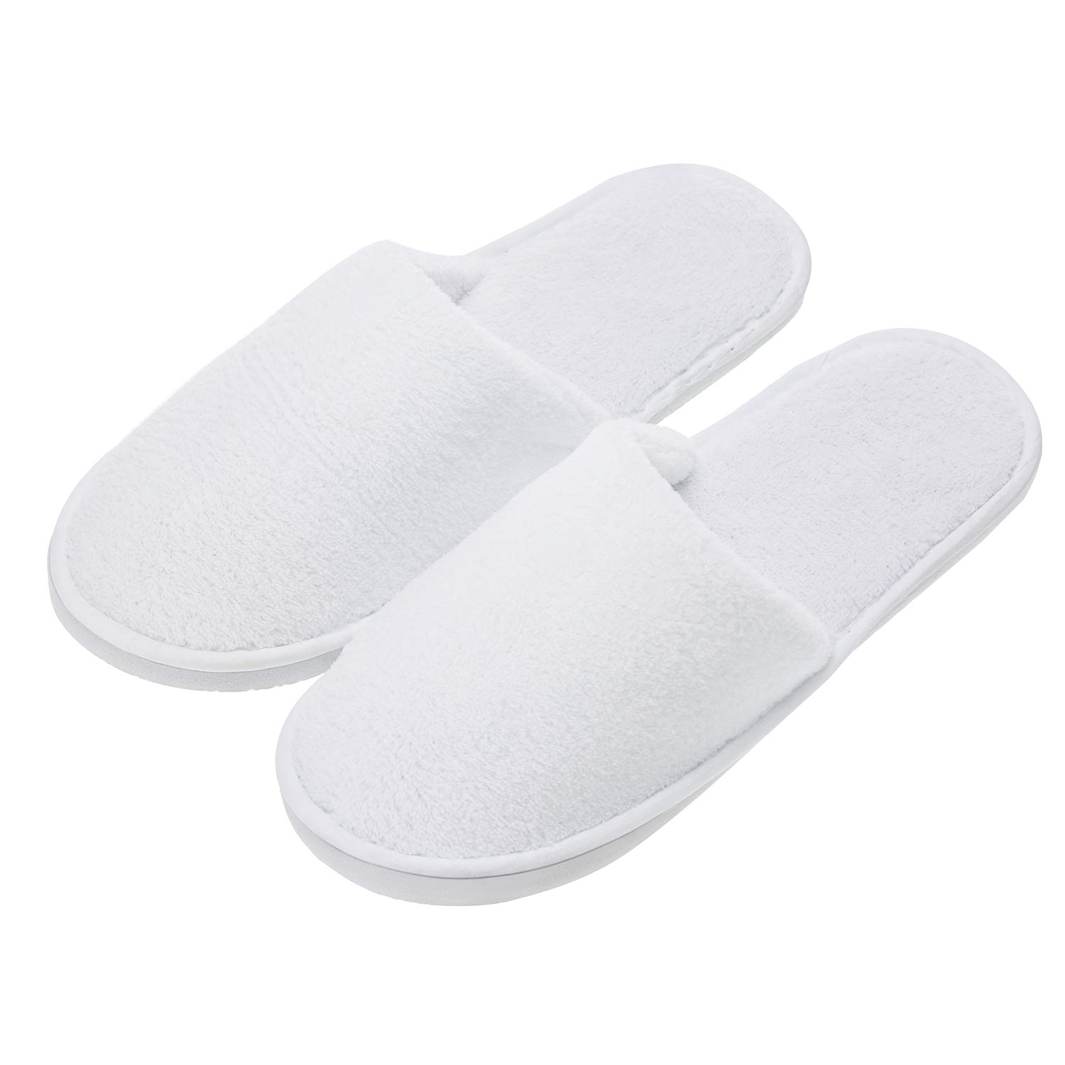 AhfuLife 5 Pairs Spa Slippers - Disposable Hotel Slippers for Guests, Non-Slip Closed-Toe House Slippers Unisex for Wedding, Party, Travel & Bedroom Use - Perfect for Hotels, Spas, Home Use & Gifting