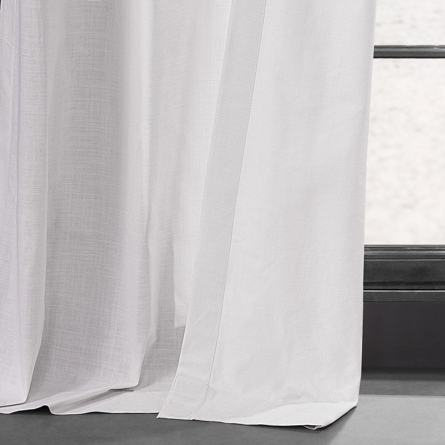Premium White Grommet Curtains - Textured Cotton Dune Pattern (Set of 2 Panels) for Living Room, Bedroom & Home Decor
