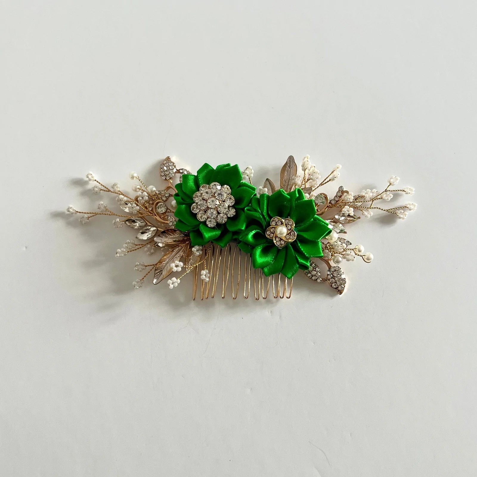 Floral Bridal Hair Comb - Elegant Wedding Hair Accessory with Flowers in Various Colors (TT329) | Perfect for Brides, Bridesmaids & Special Occasions