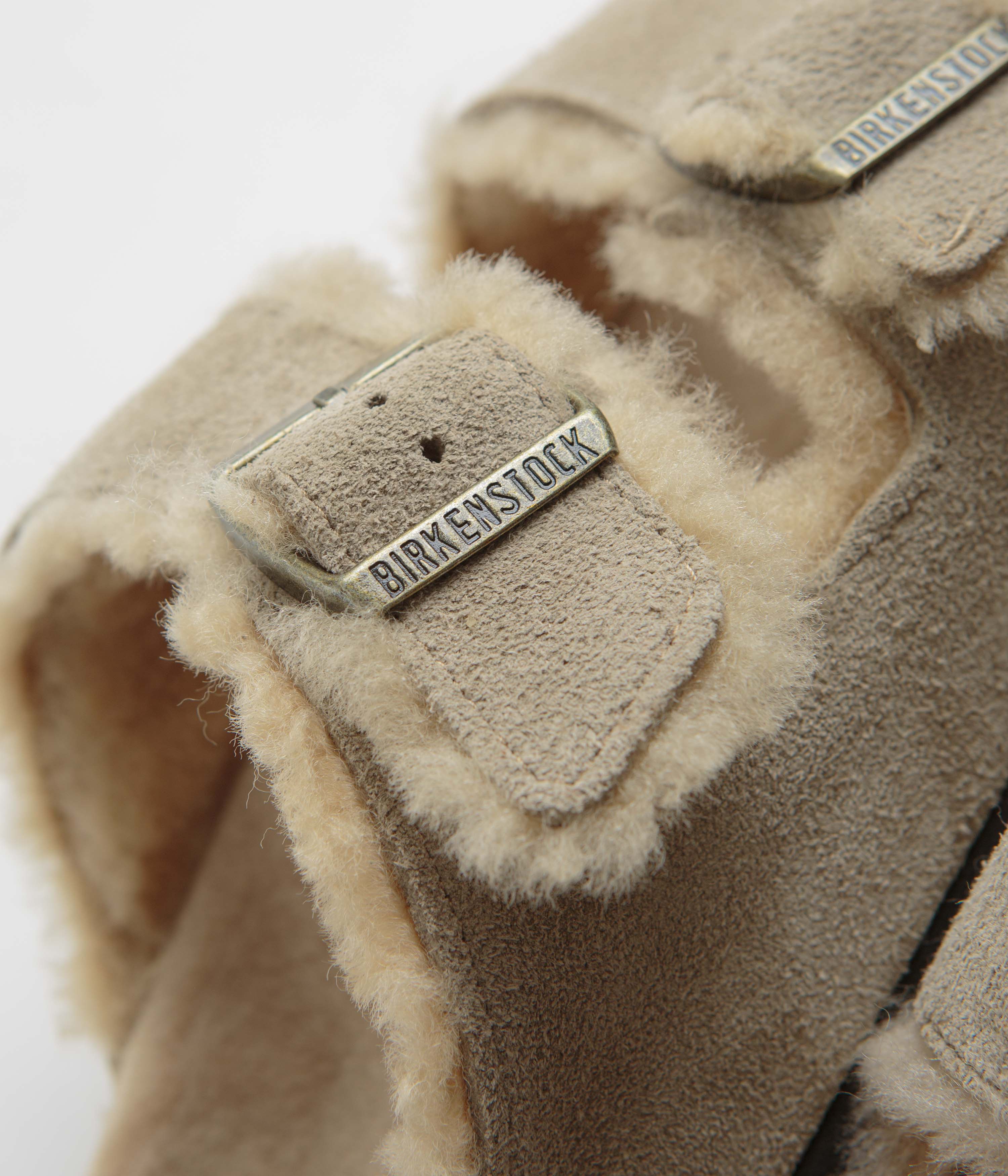 Birkenstock Arizona Shearling Sandals for Women & Men - Comfortable Taupe Suede Footbed - Perfect for Casual Wear, Travel & Home Relaxation