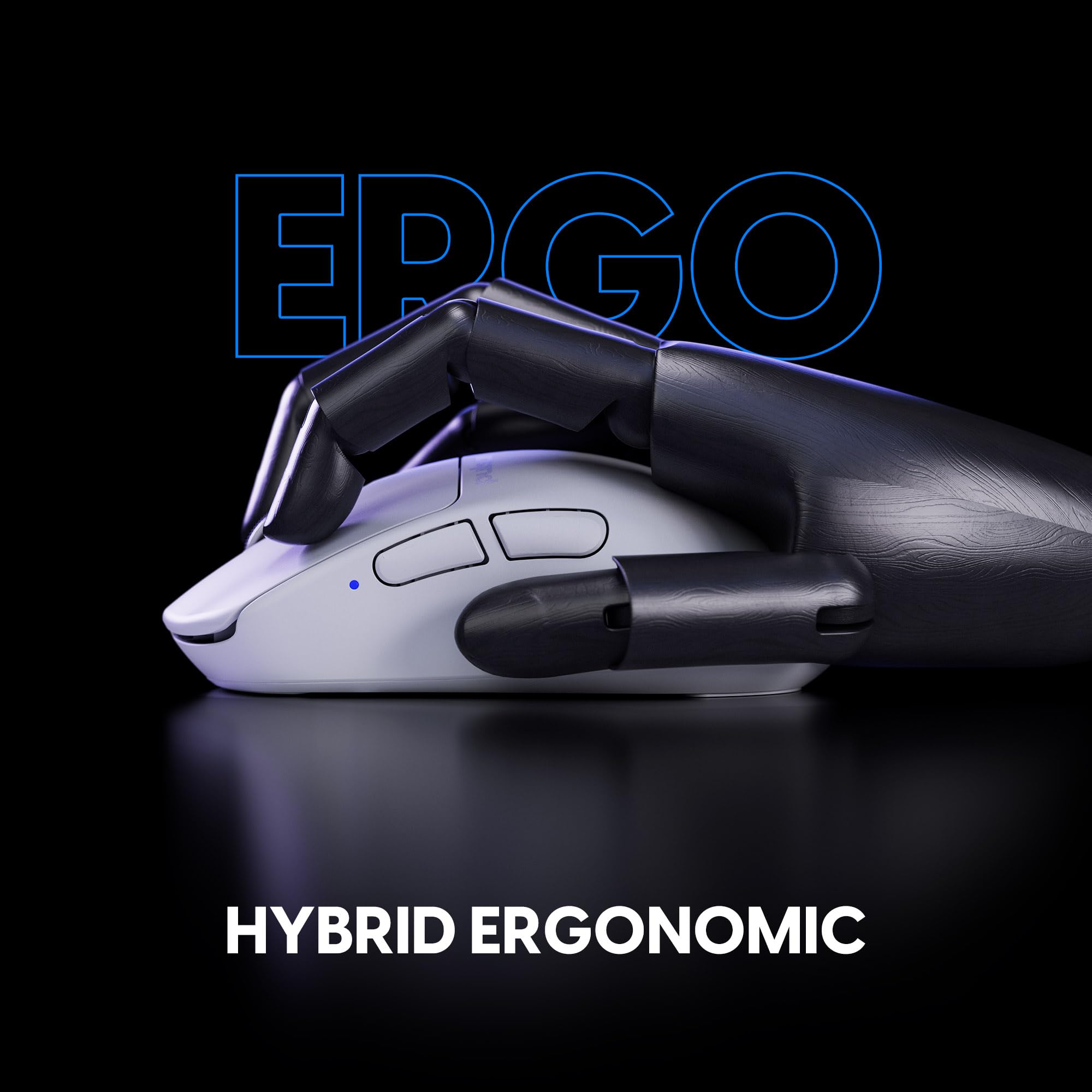 Pulsar X3 Wireless Gaming Mouse - Ultra Lightweight 50g, Hybrid Ergonomic Design, 32000 DPI Optical Sensor, 750 IPS Speed, 8K Polling Compatible (Mini Size, White) - Perfect for FPS, MOBA & Esports Gaming