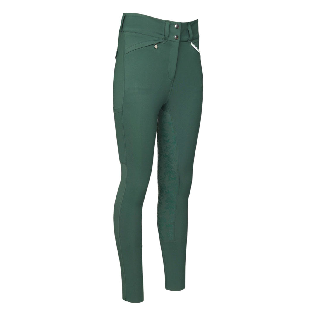 Dapplebay Equestrian Toile Compression Breeches for Women - High Performance Riding Pants with Moisture Wicking & Comfort Fit - Perfect for Horseback Riding, Show Jumping & Dressage