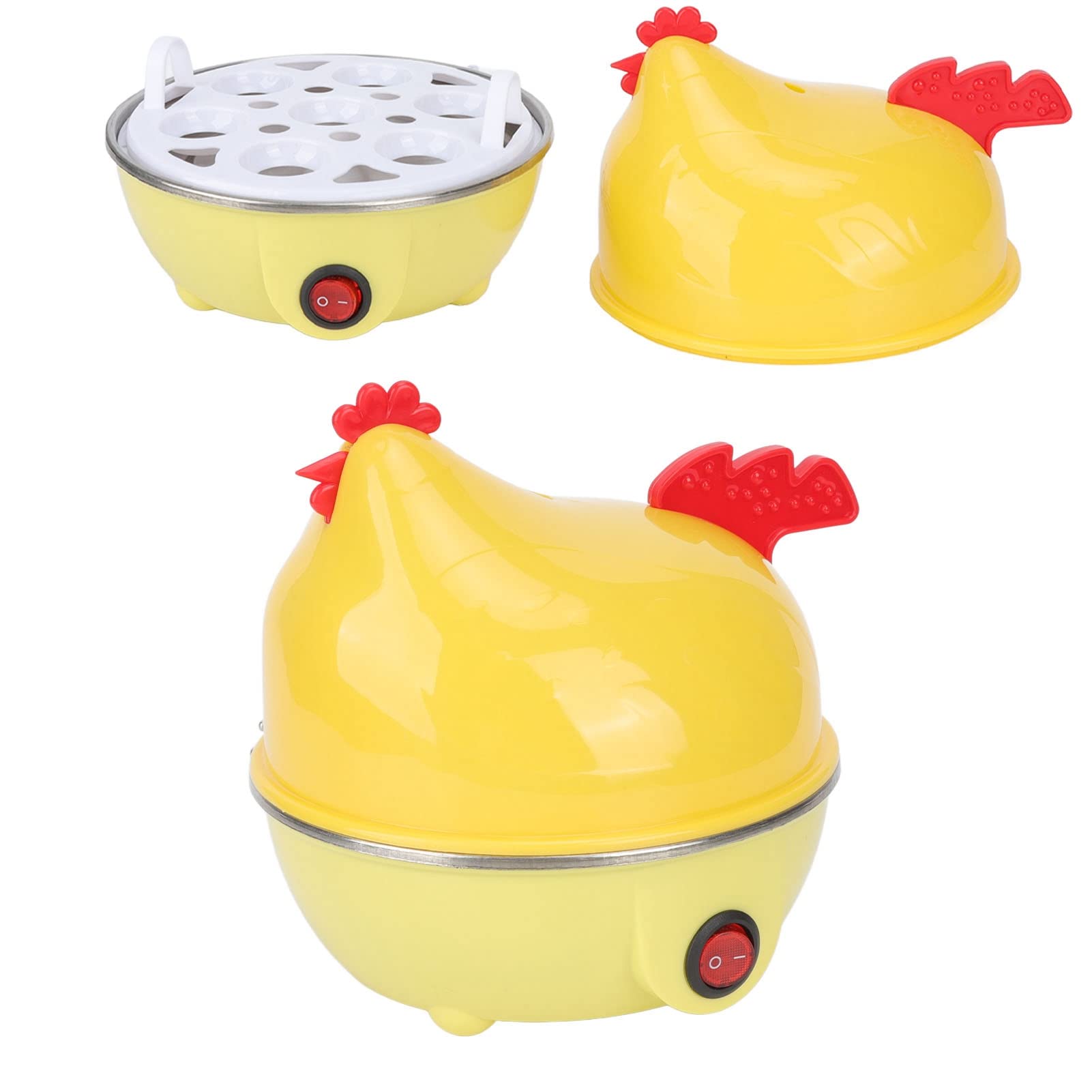 Electric Egg Cooker - 7 Egg Capacity Rapid Boiler with Auto Shut Off, Multi-Function Breakfast Machine for Hard/Soft Boiled & Poached Eggs (110V US Plug) - Perfect for Quick Breakfasts, Meal Prep & Keto Diet